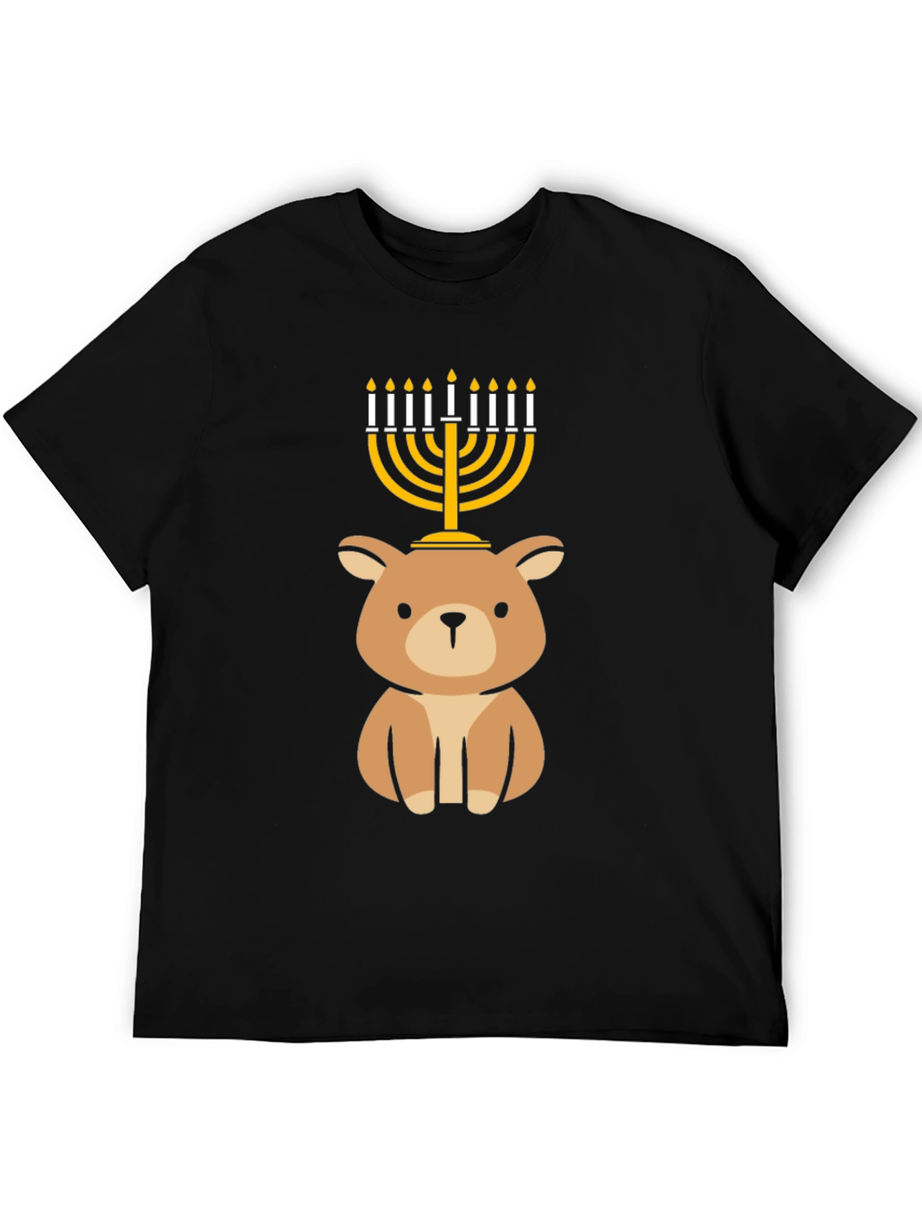 Cute Hanukkah Bear Menorah T-Shirt