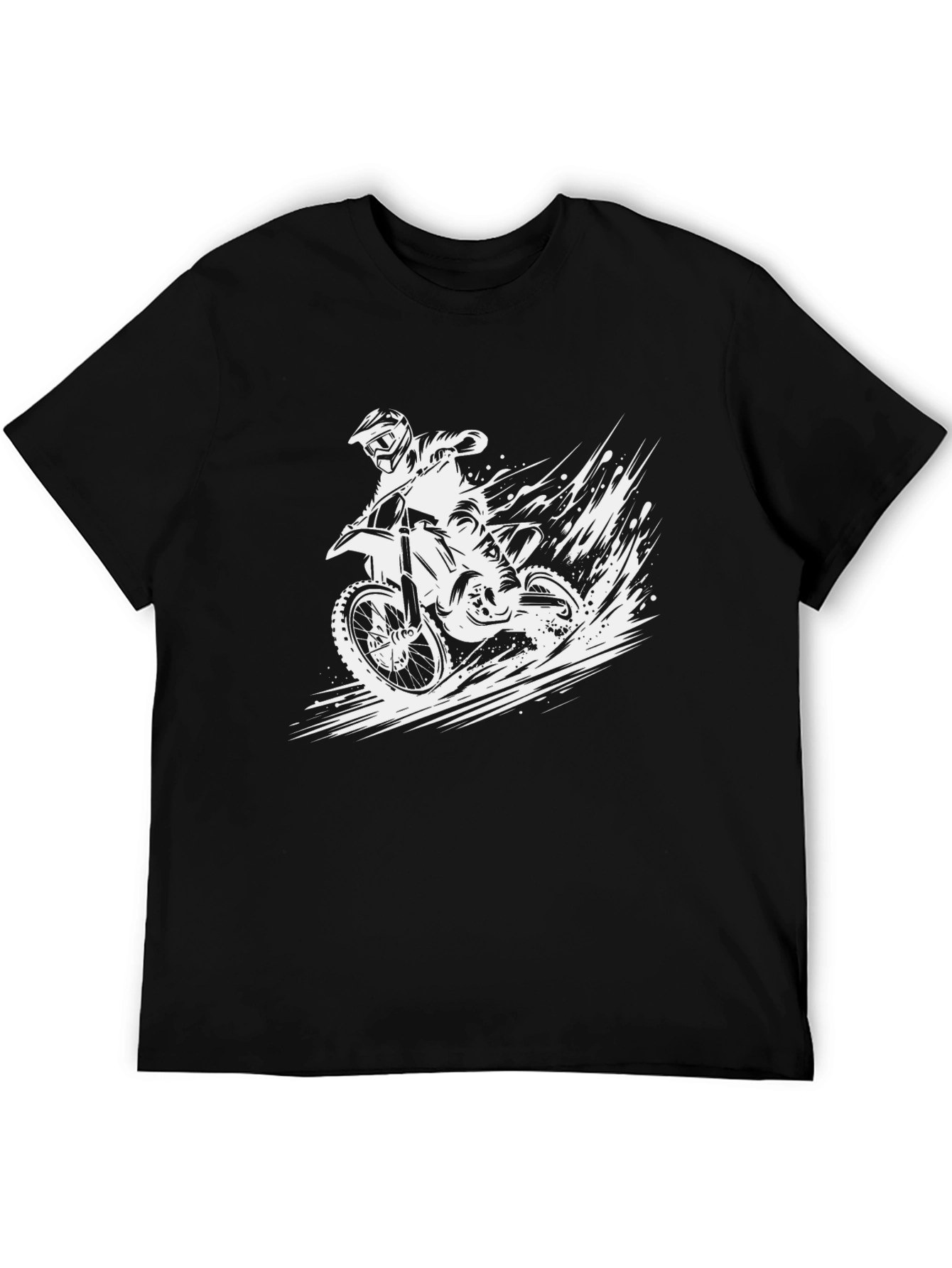 Motocross Rider Graphic Tee - Black