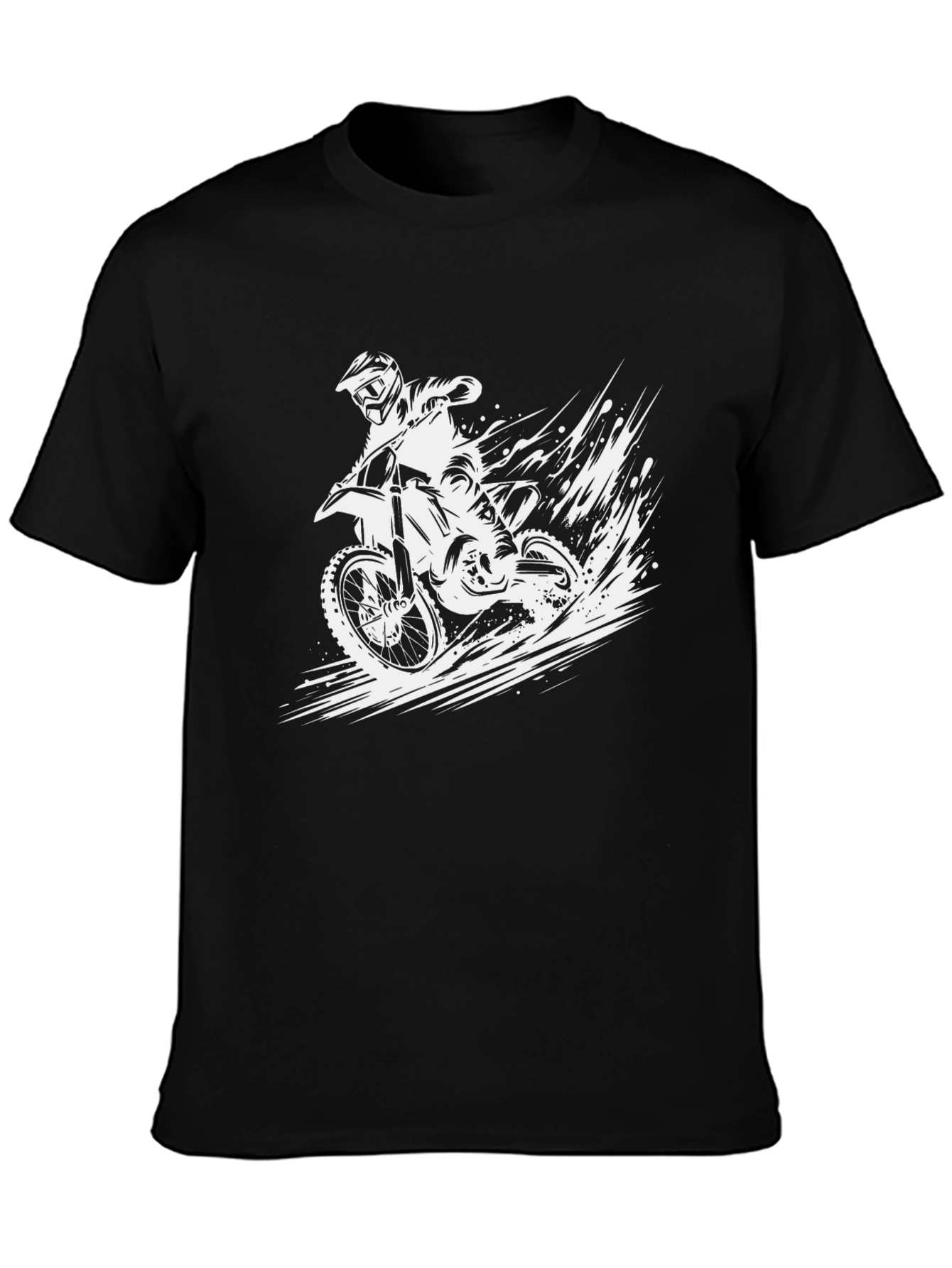 Motocross Rider Graphic Tee - Black
