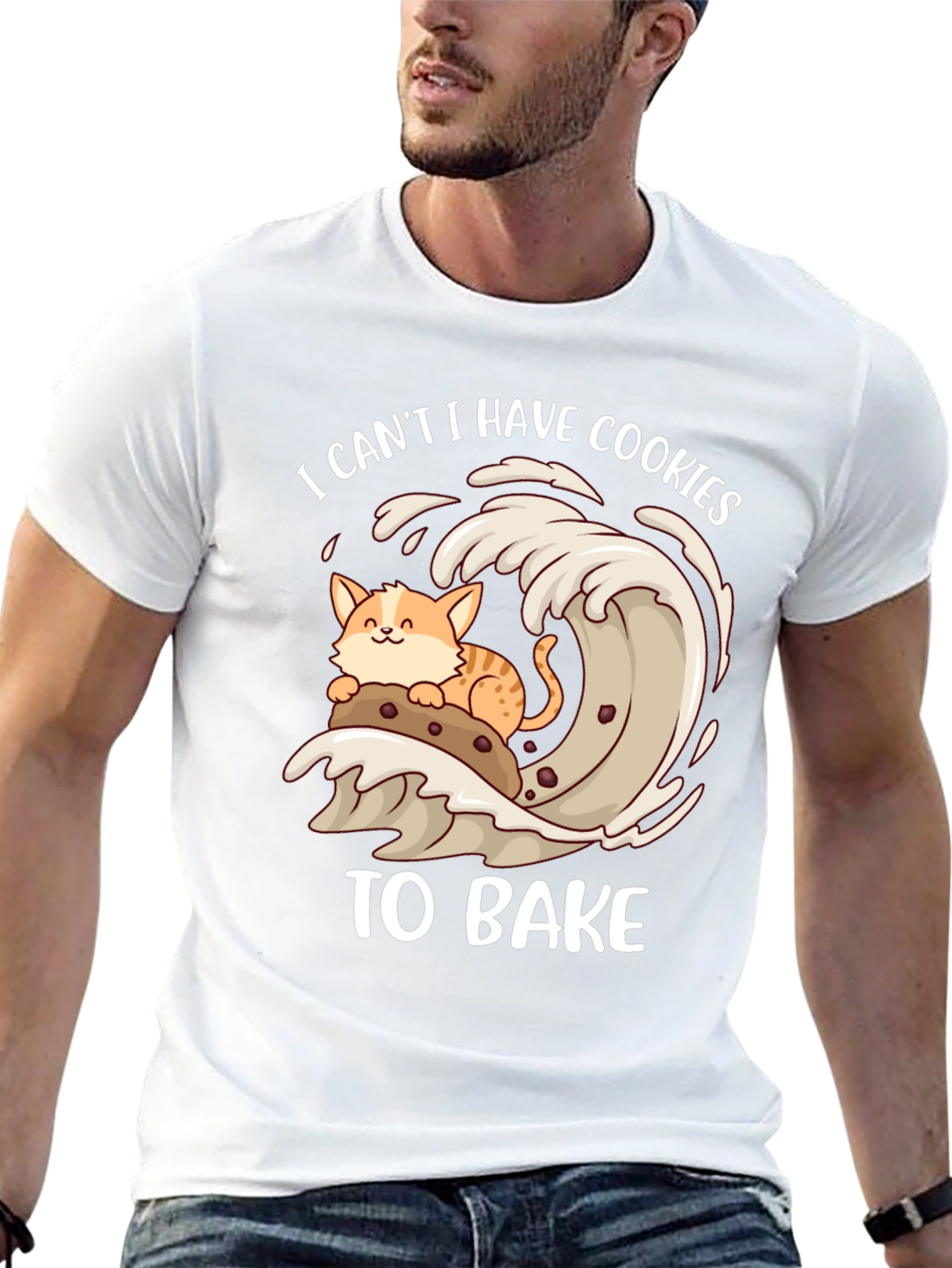 Cute Cat Baking Cookies T-Shirt