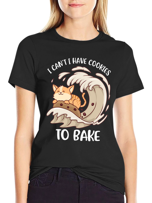 Cute Cat Baking Cookies T-Shirt