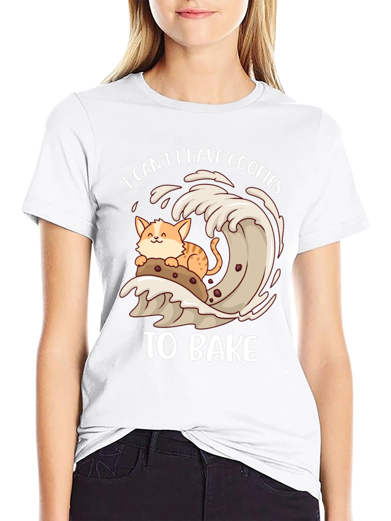 Cute Cat Baking Cookies T-Shirt
