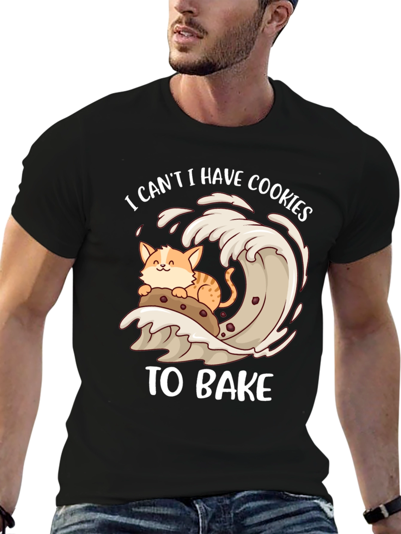 Cute Cat Baking Cookies T-Shirt