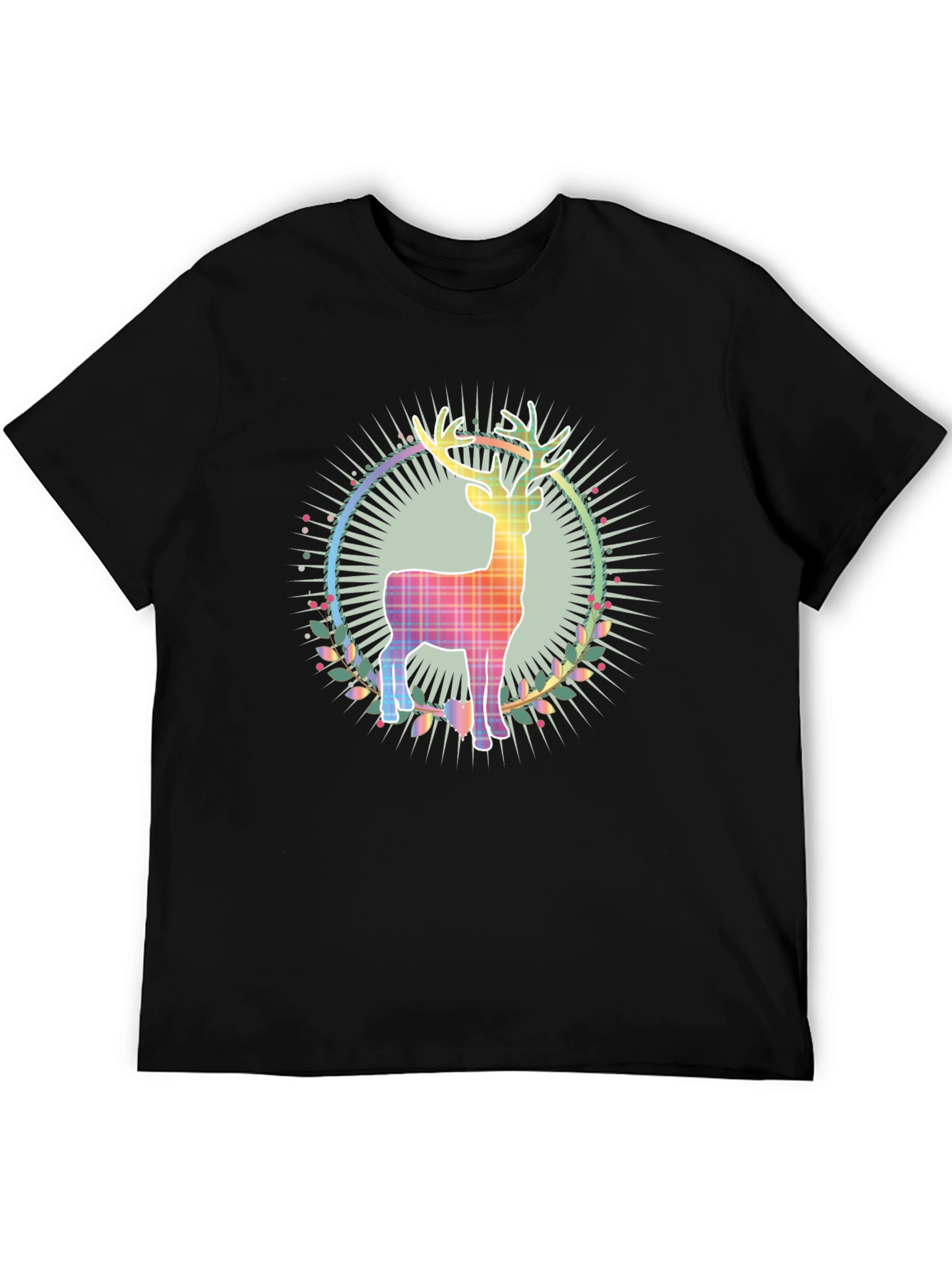 Festive Reindeer Graphic Tee - Holiday Style