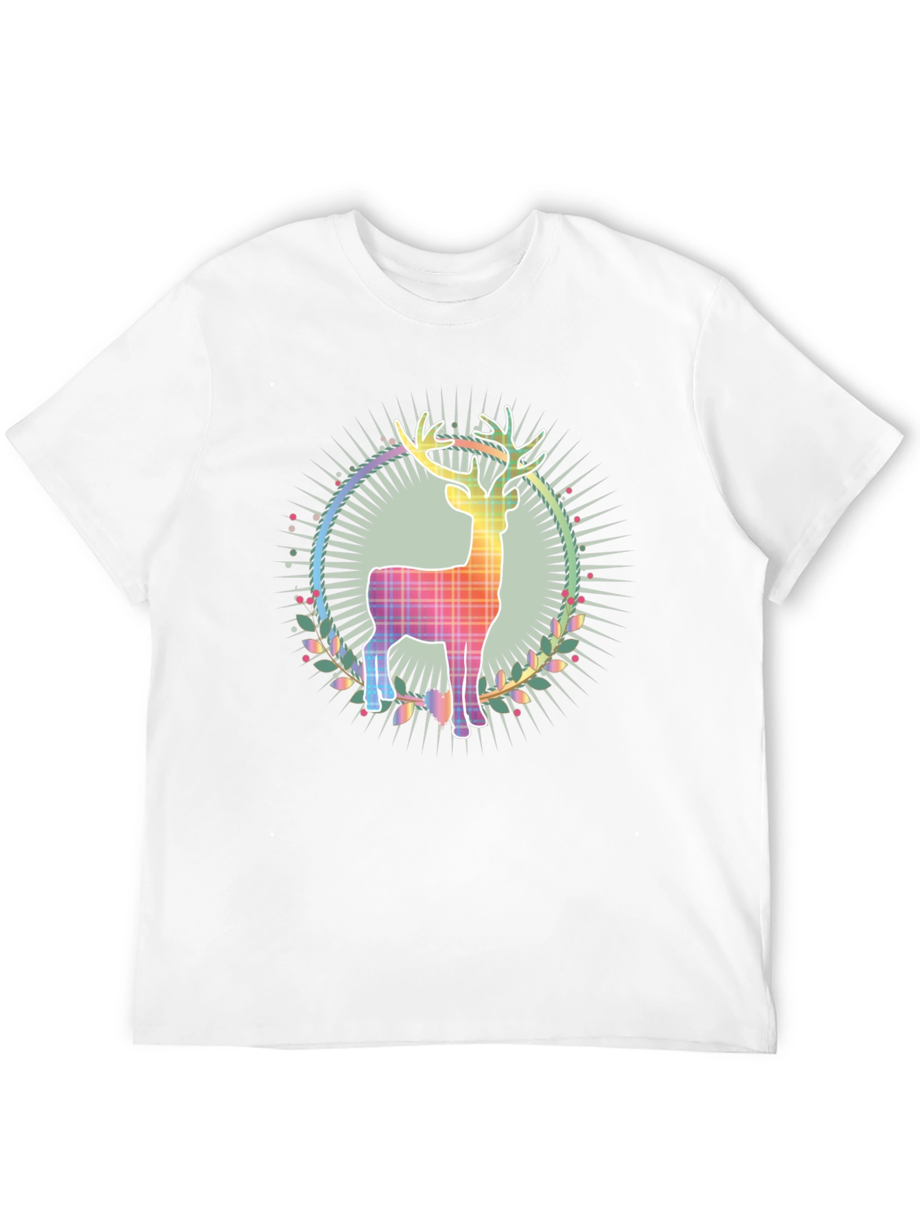Festive Reindeer Graphic Tee - Holiday Style