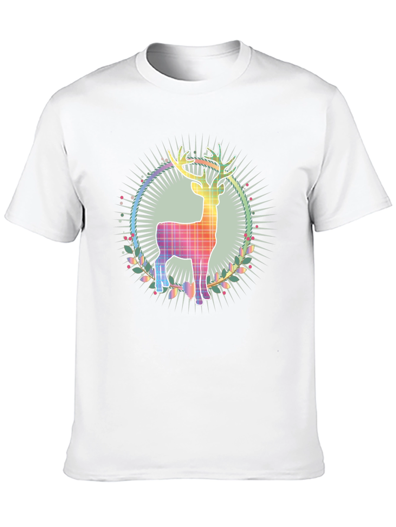 Festive Reindeer Graphic Tee - Holiday Style