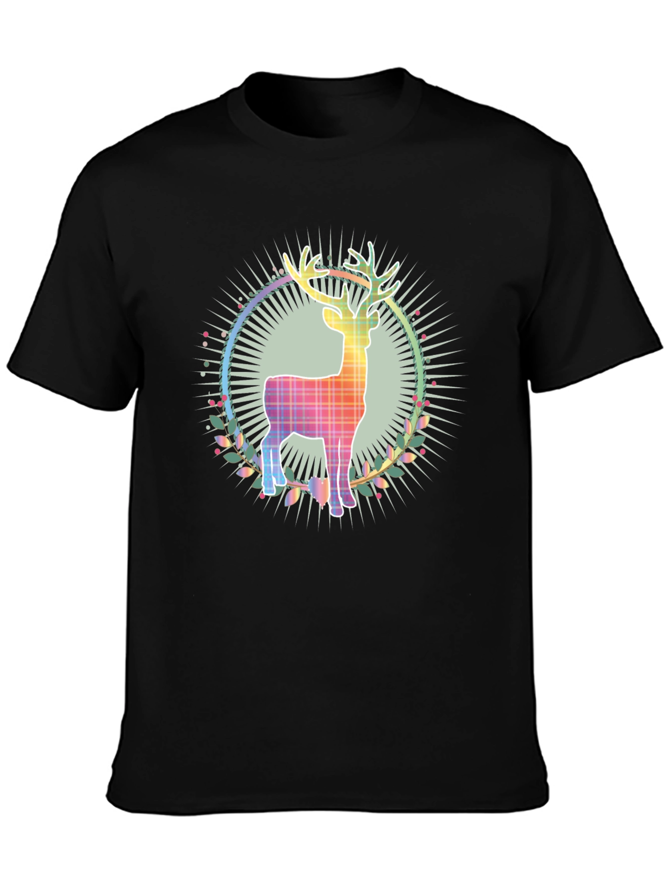 Festive Reindeer Graphic Tee - Holiday Style
