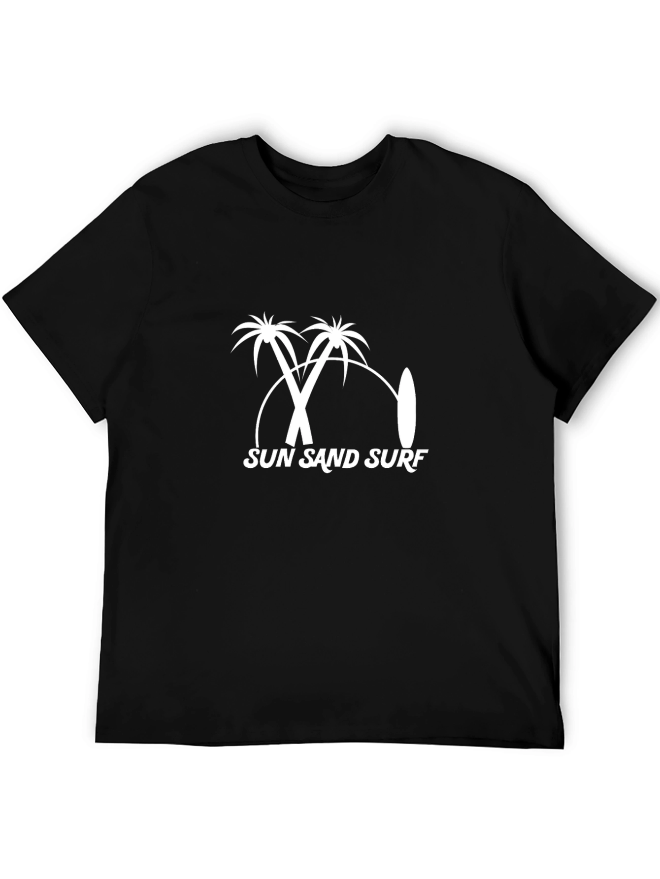 Sun Sand Surf Black T-Shirt