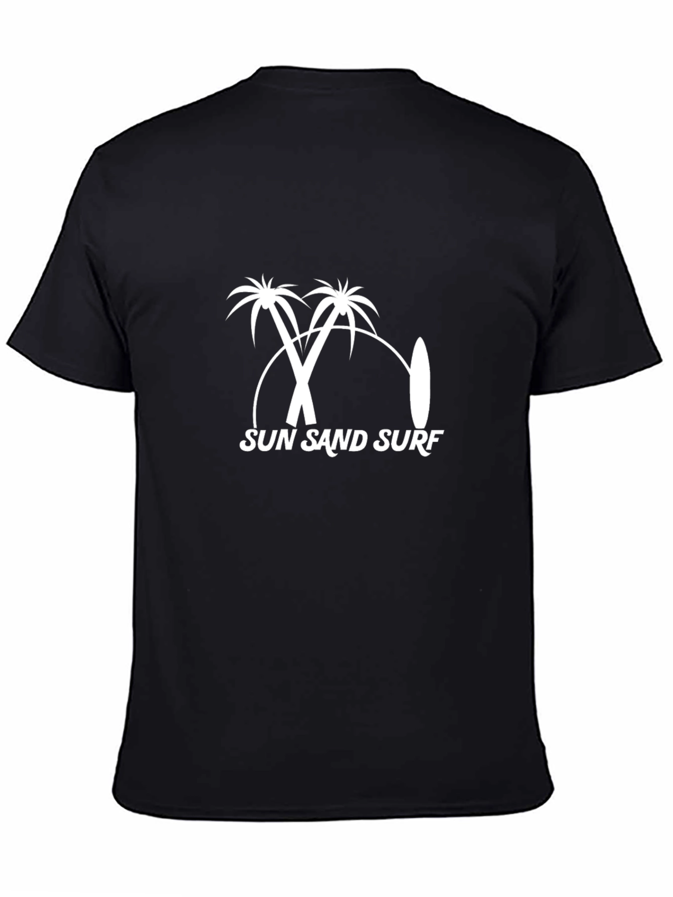 Sun Sand Surf Black T-Shirt