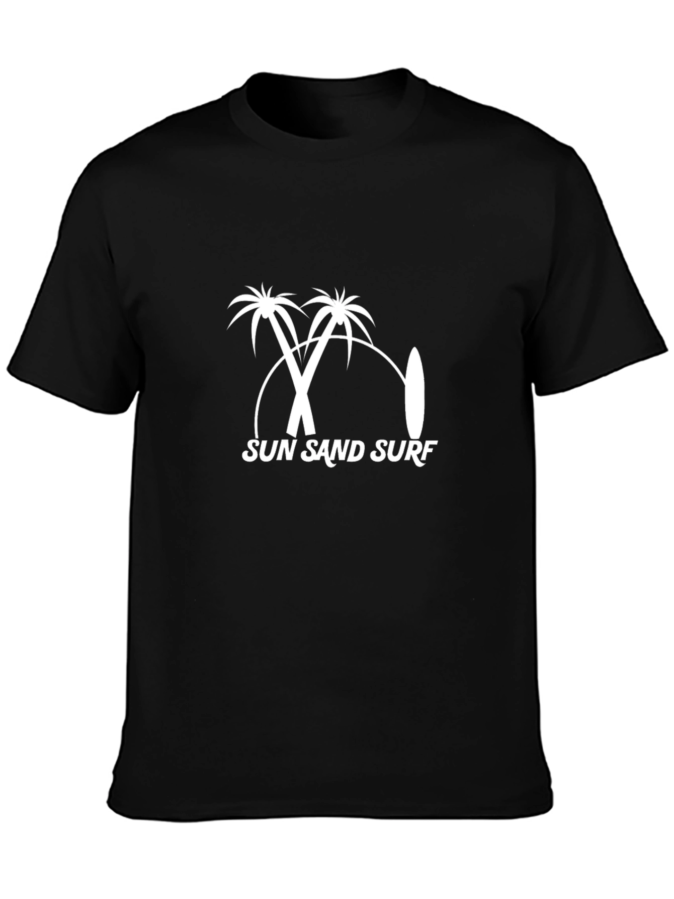 Sun Sand Surf Black T-Shirt