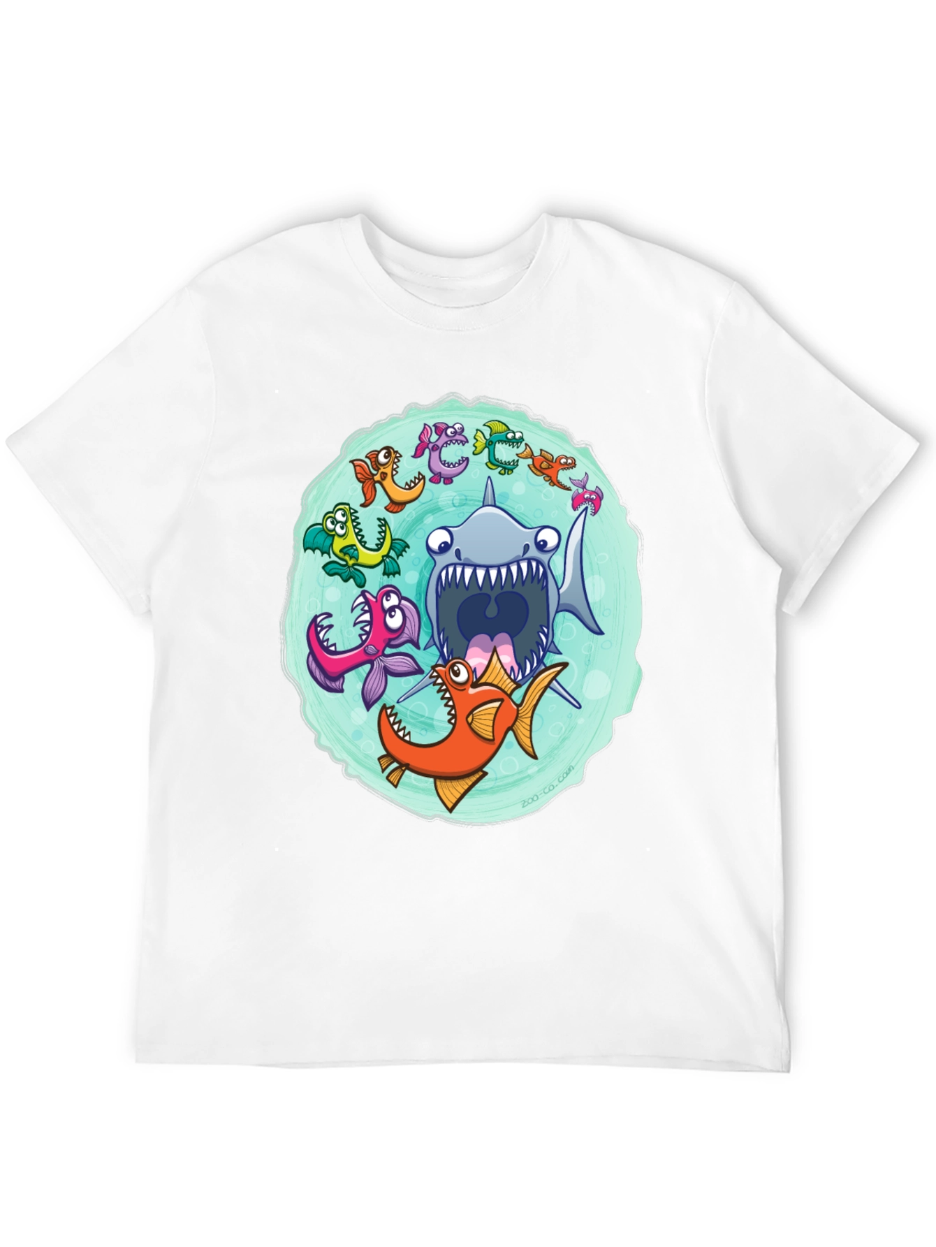 Shark Attack T-Shirt Cartoon Fish Graphic Tee