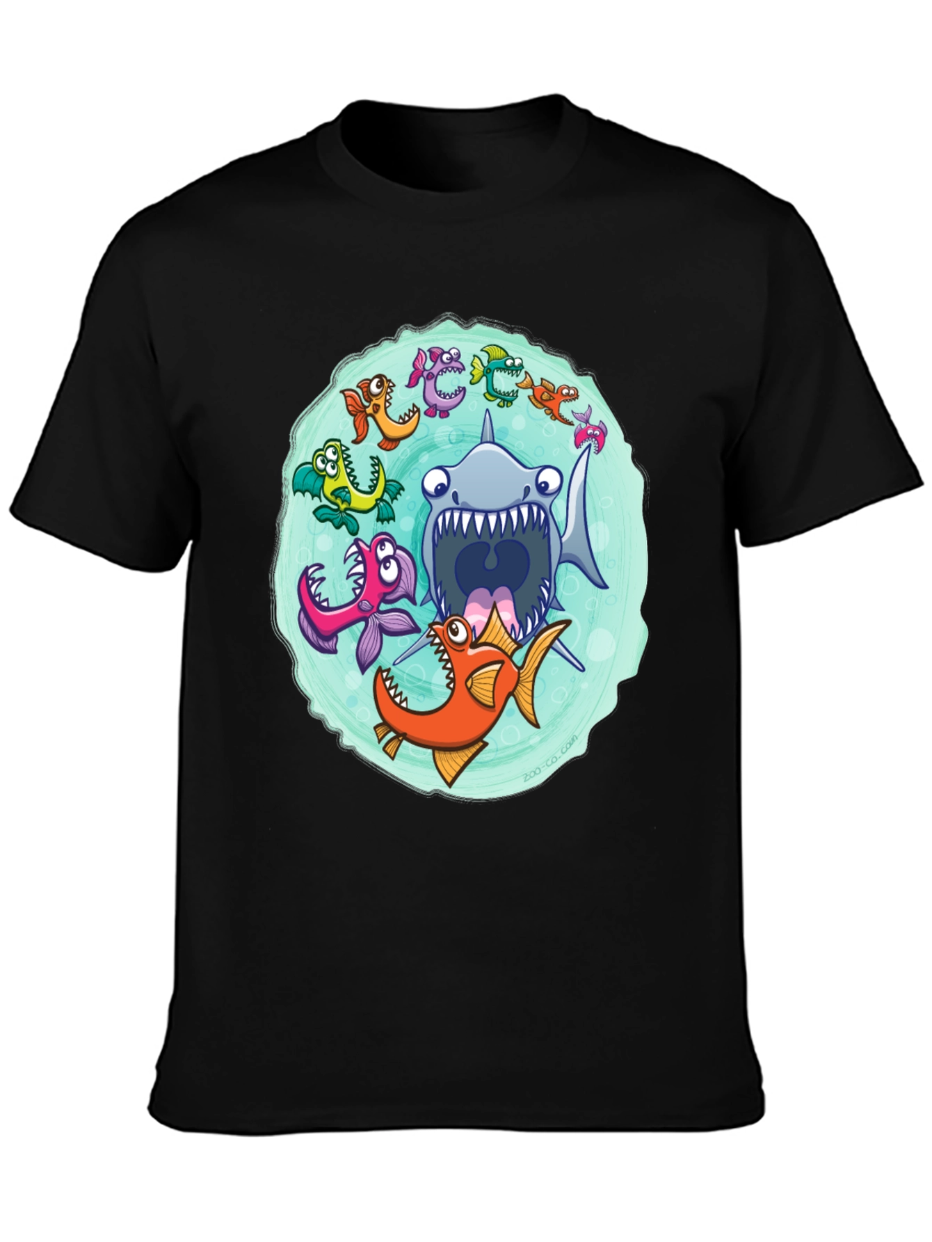 Shark Attack T-Shirt Cartoon Fish Graphic Tee