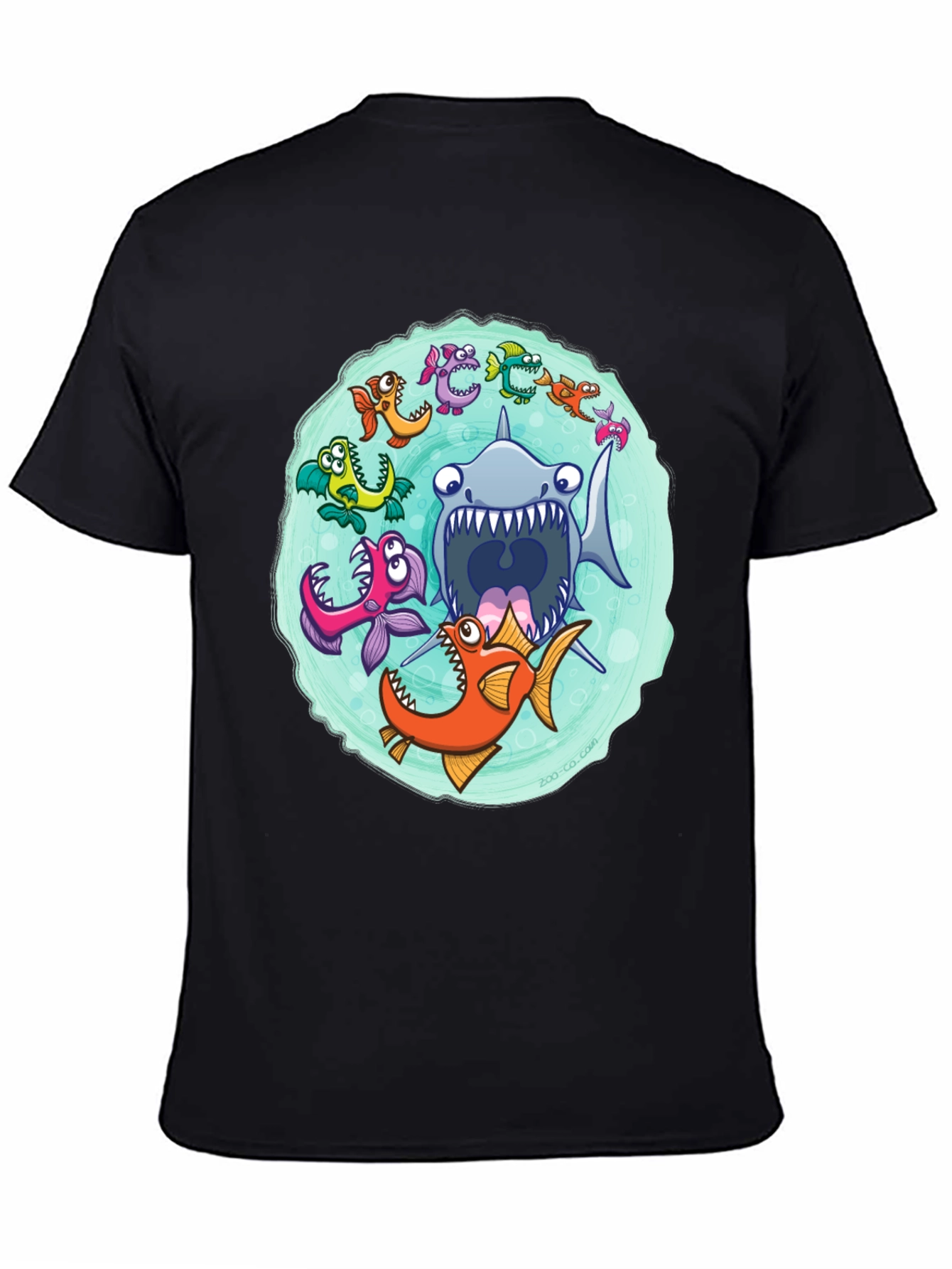 Shark Attack T-Shirt Cartoon Fish Graphic Tee