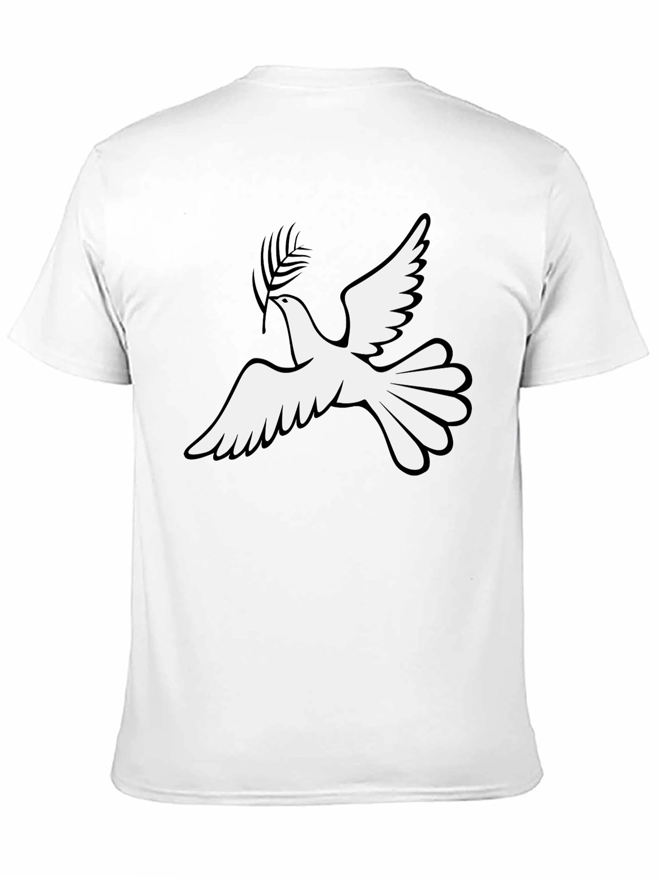 Peace Dove Graphic T-Shirt - Black Cotton Blend