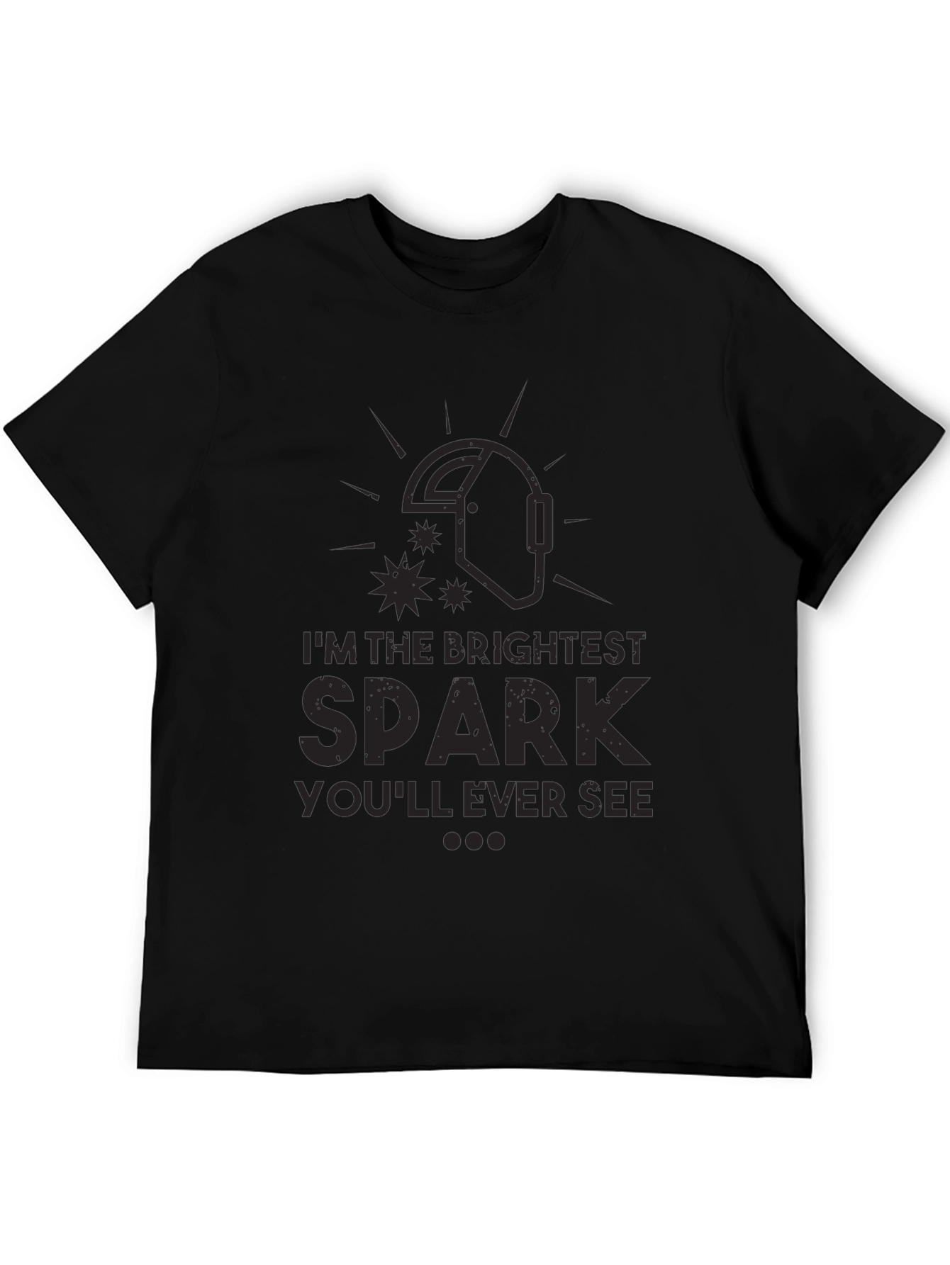 Brightest Spark Graphic Tee - Black Cotton T-Shirt