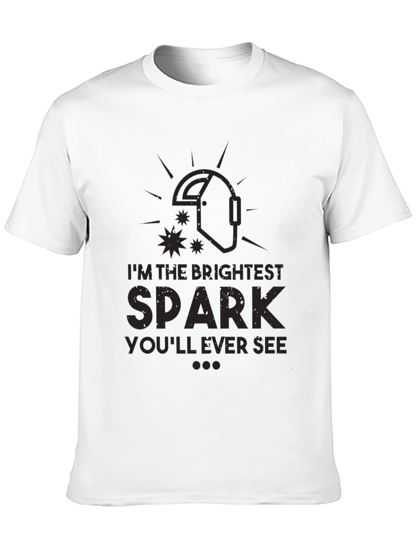 Brightest Spark Graphic Tee - Black Cotton T-Shirt