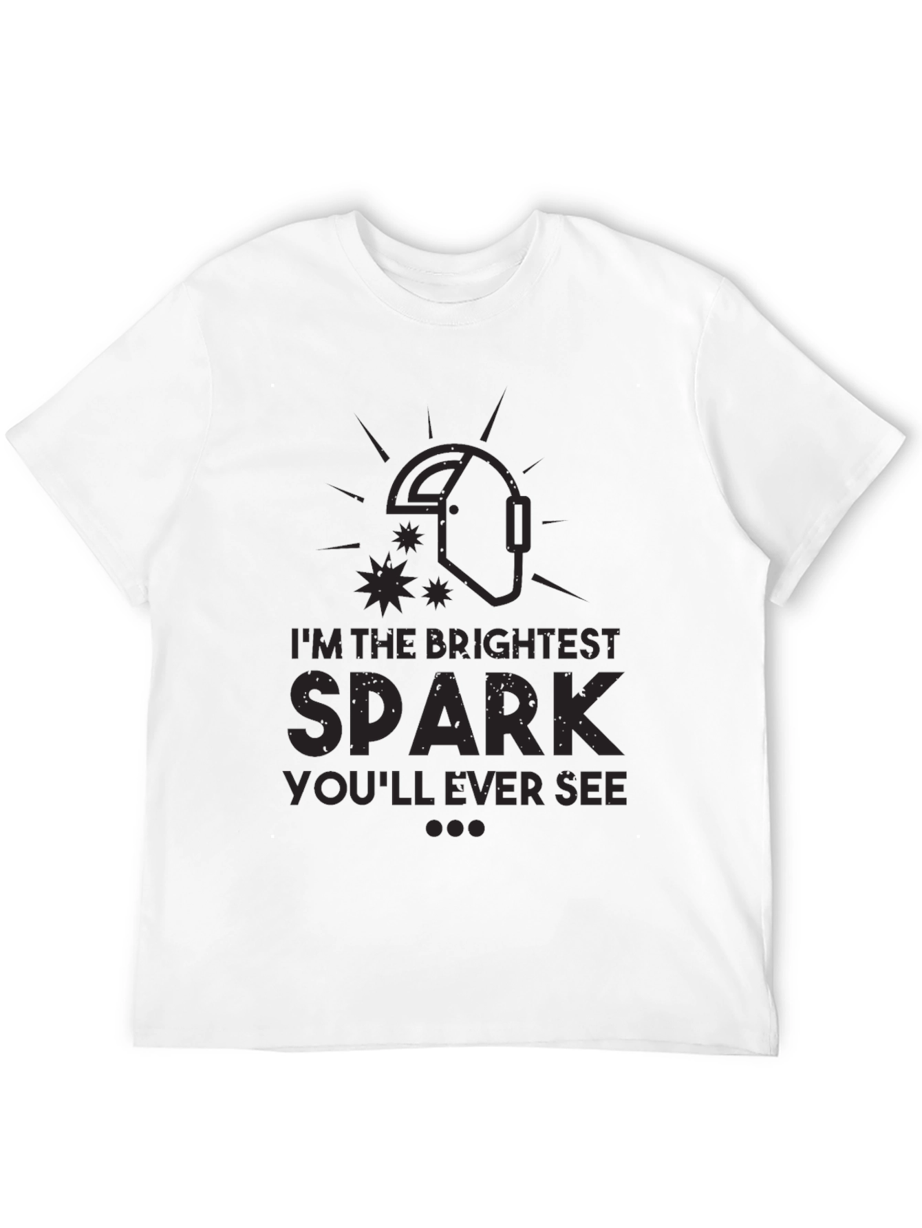 Brightest Spark Graphic Tee - Black Cotton T-Shirt