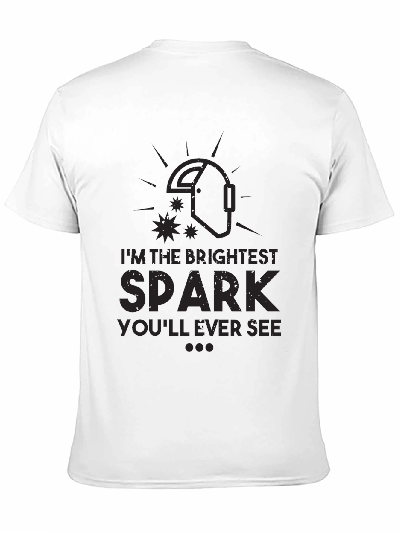 Brightest Spark Graphic Tee - Black Cotton T-Shirt