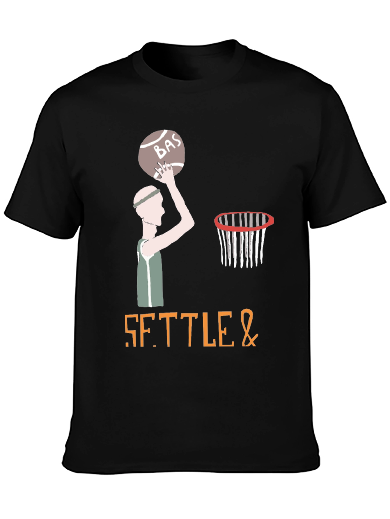 Settle & Basketball Graphic T-Shirt