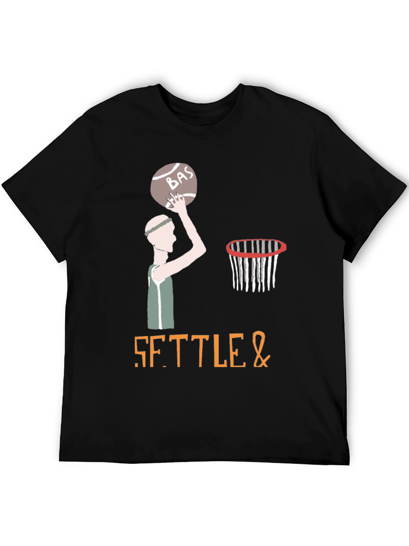 Settle & Basketball Graphic T-Shirt