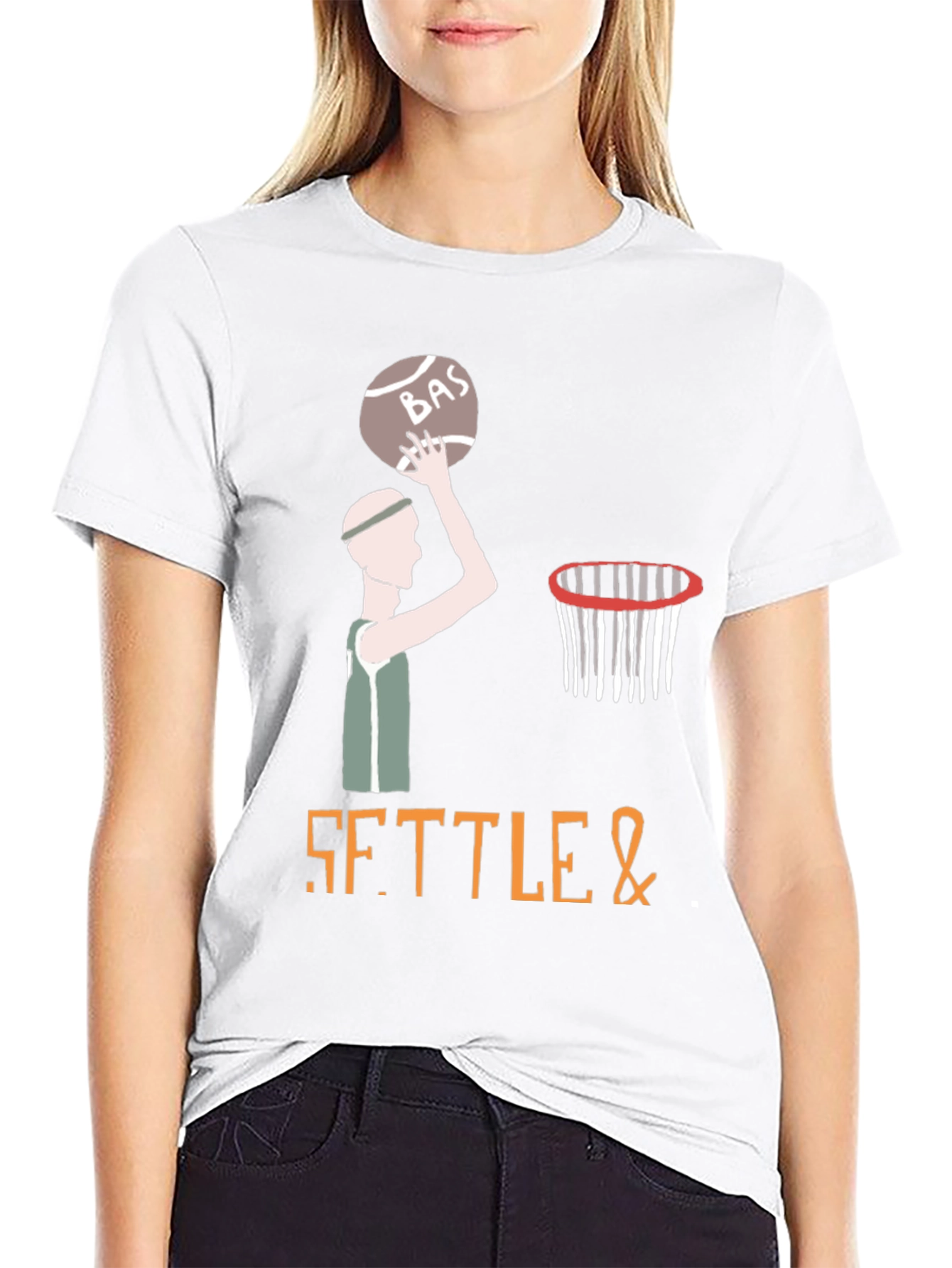 Settle & Basketball Graphic T-Shirt