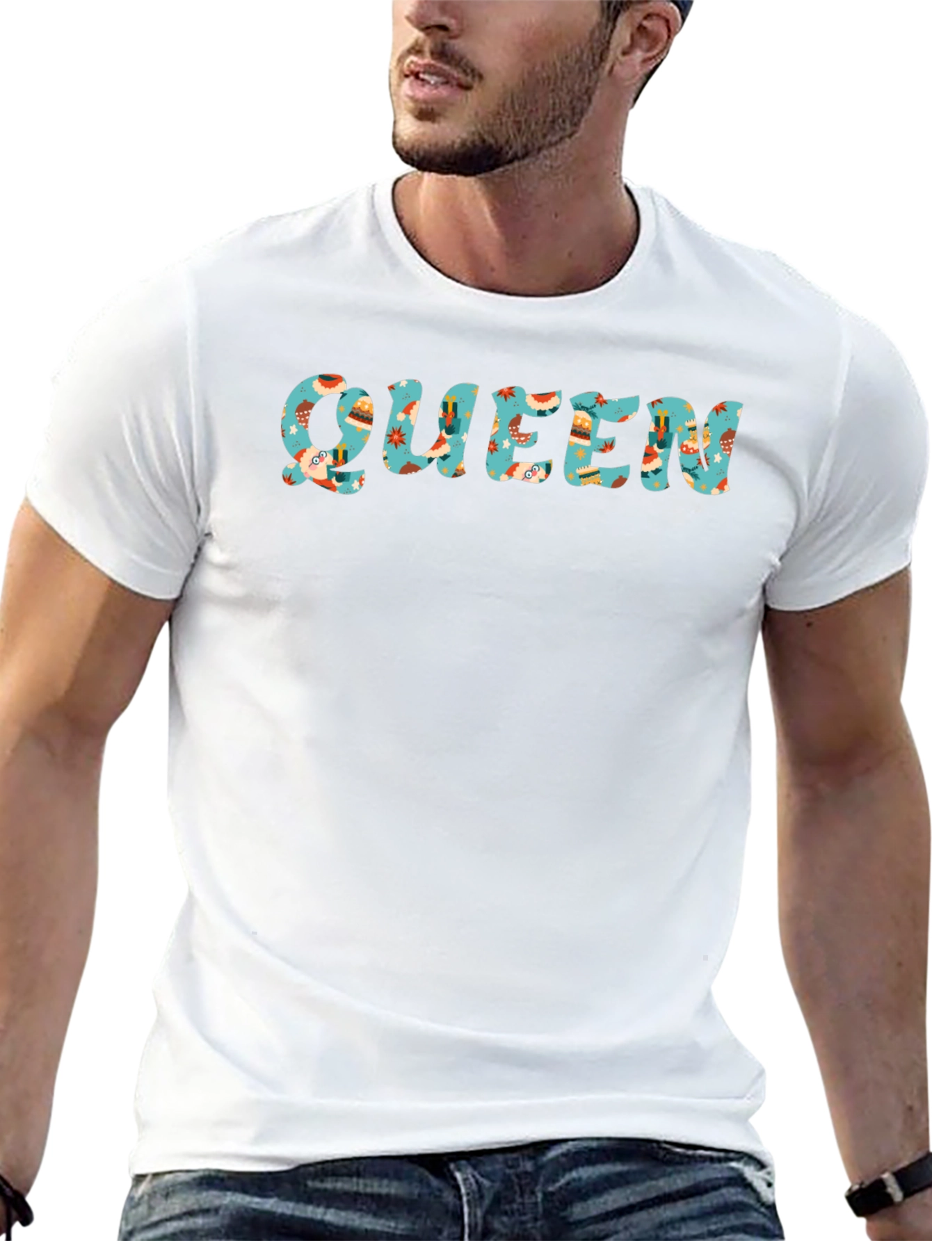 Queen Patterned Graphic Tee - Mens