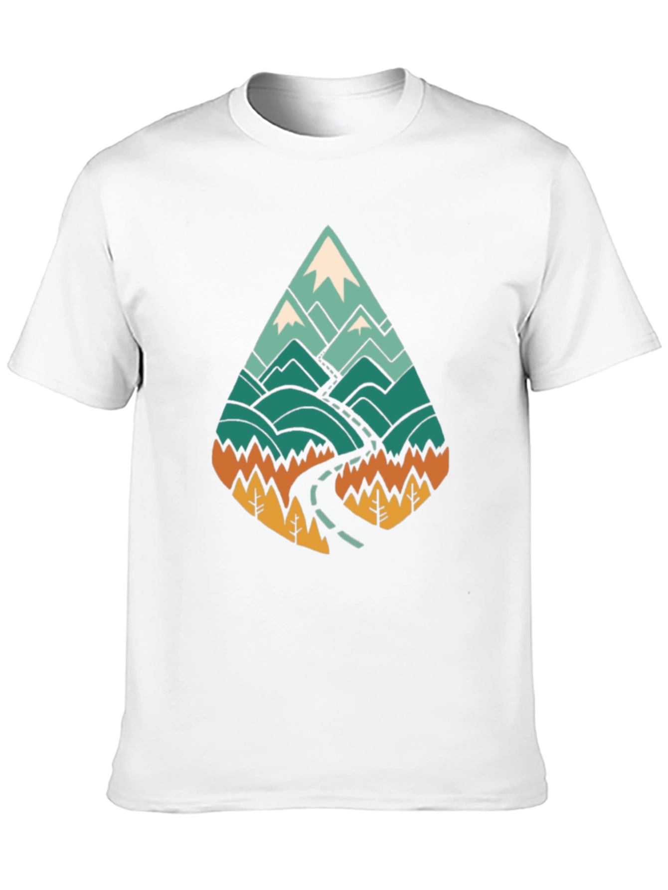 Mountain Road Trip Graphic T-Shirt - Black