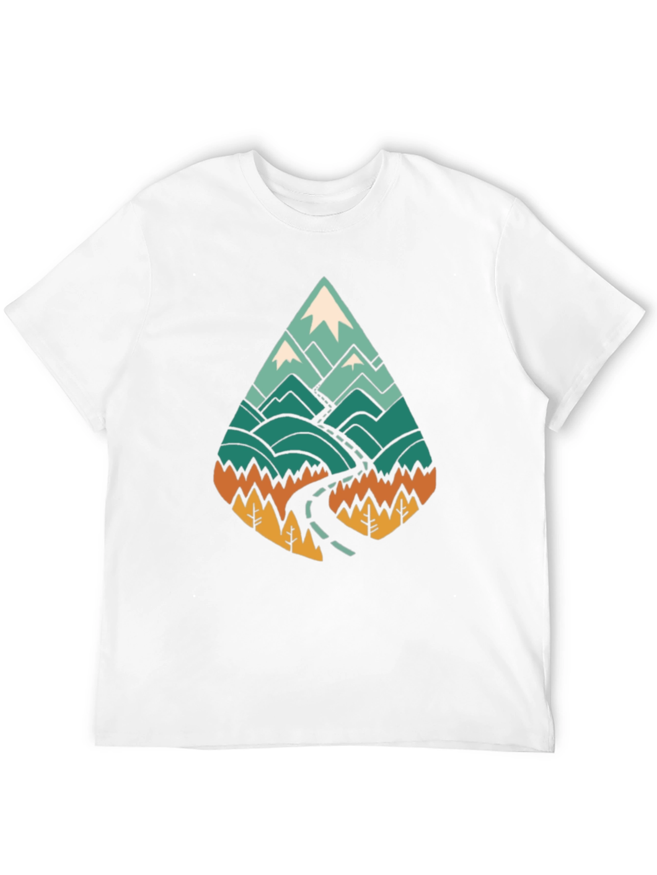 Mountain Road Trip Graphic T-Shirt - Black