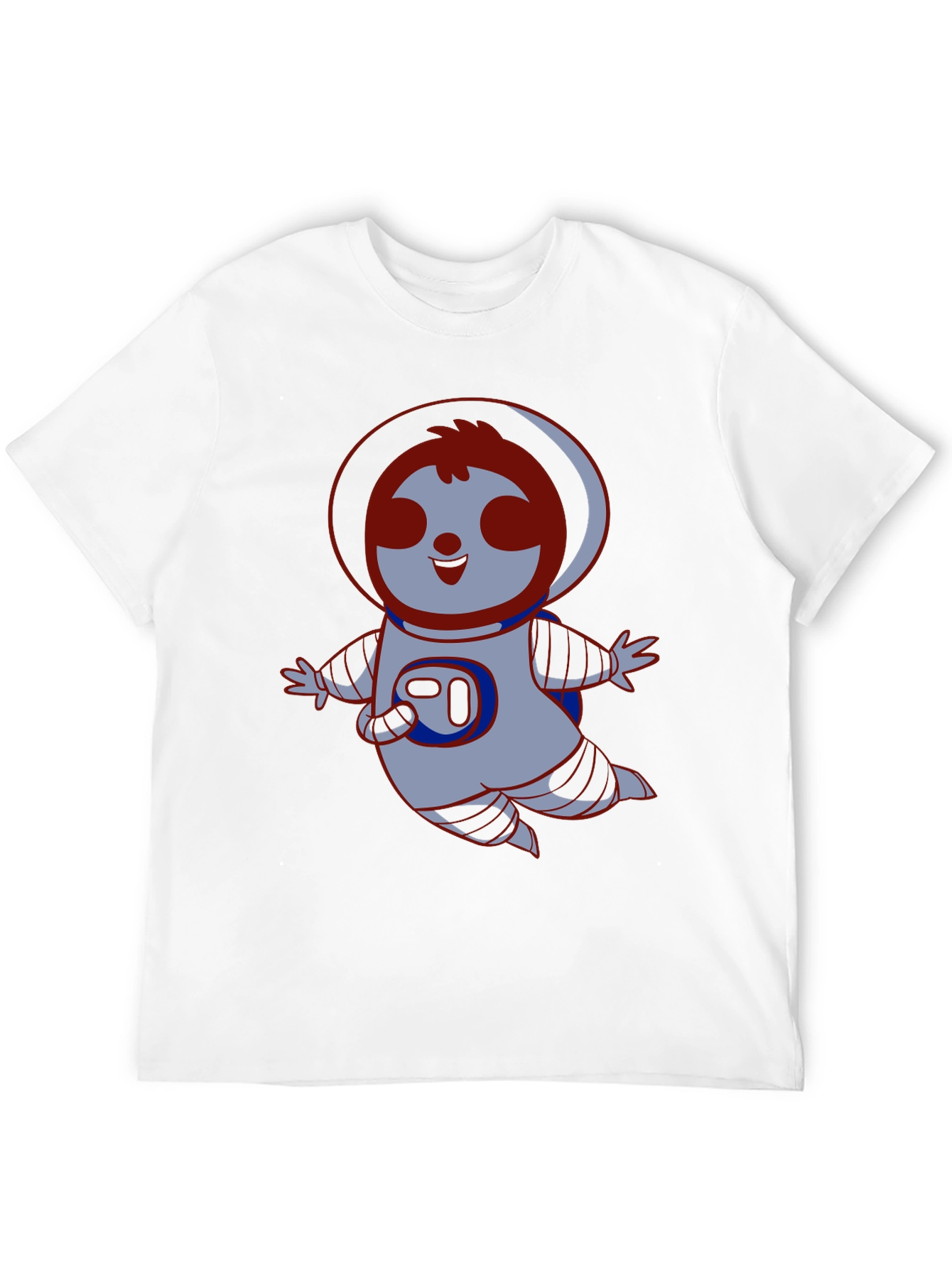Sloth Astronaut Black T-Shirt