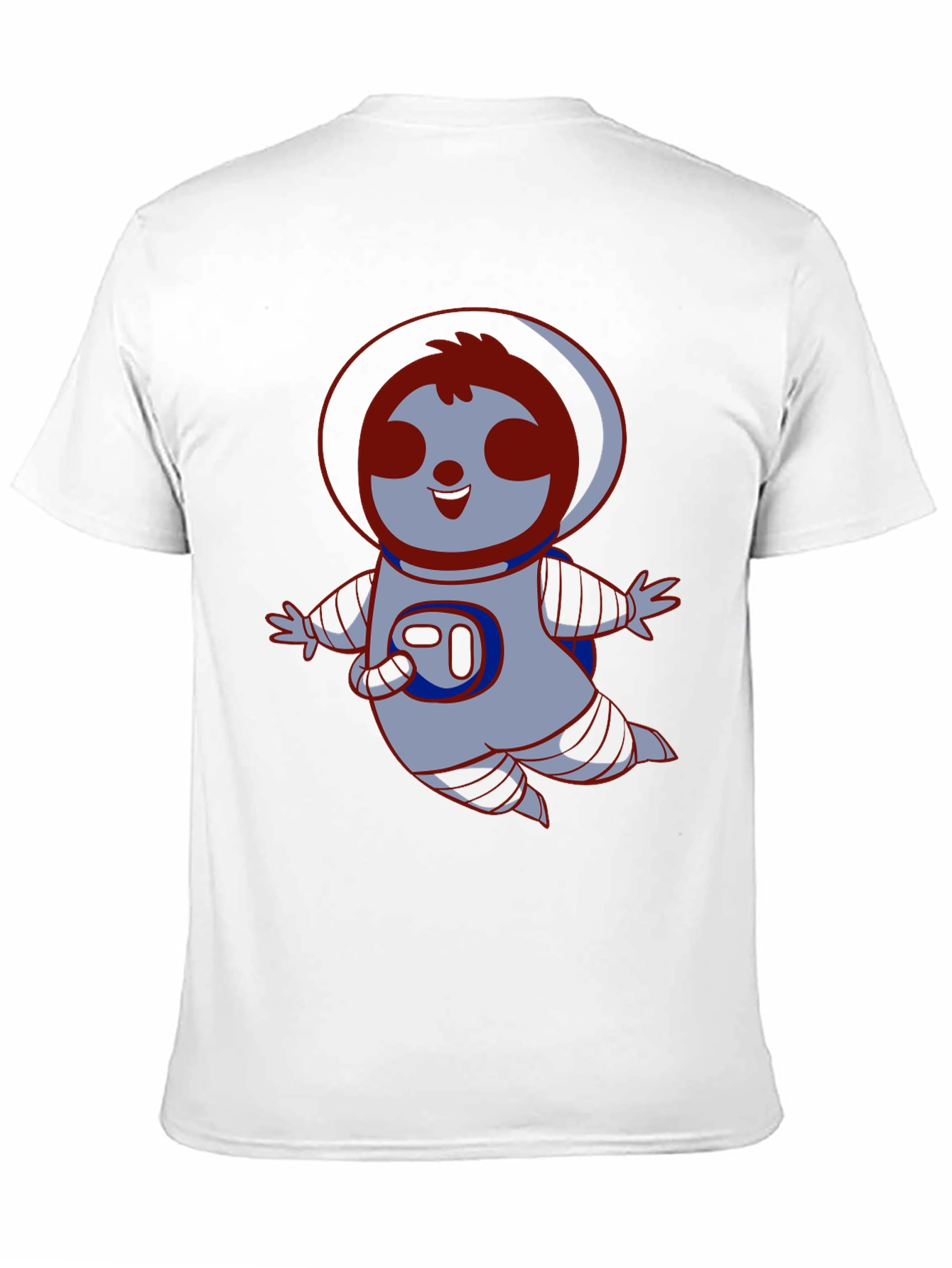 Sloth Astronaut Black T-Shirt