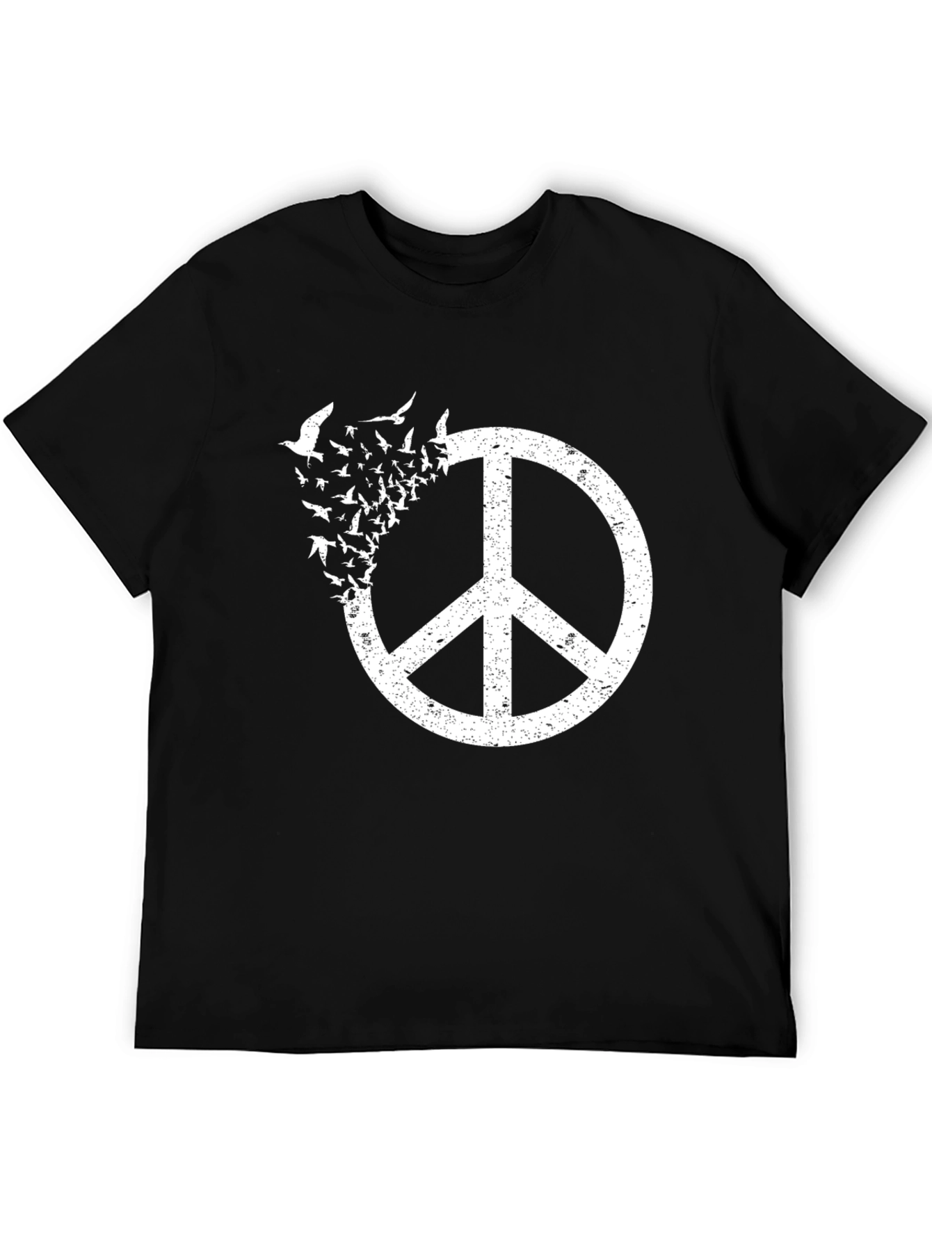 Peace Sign Bird T-Shirt - Black