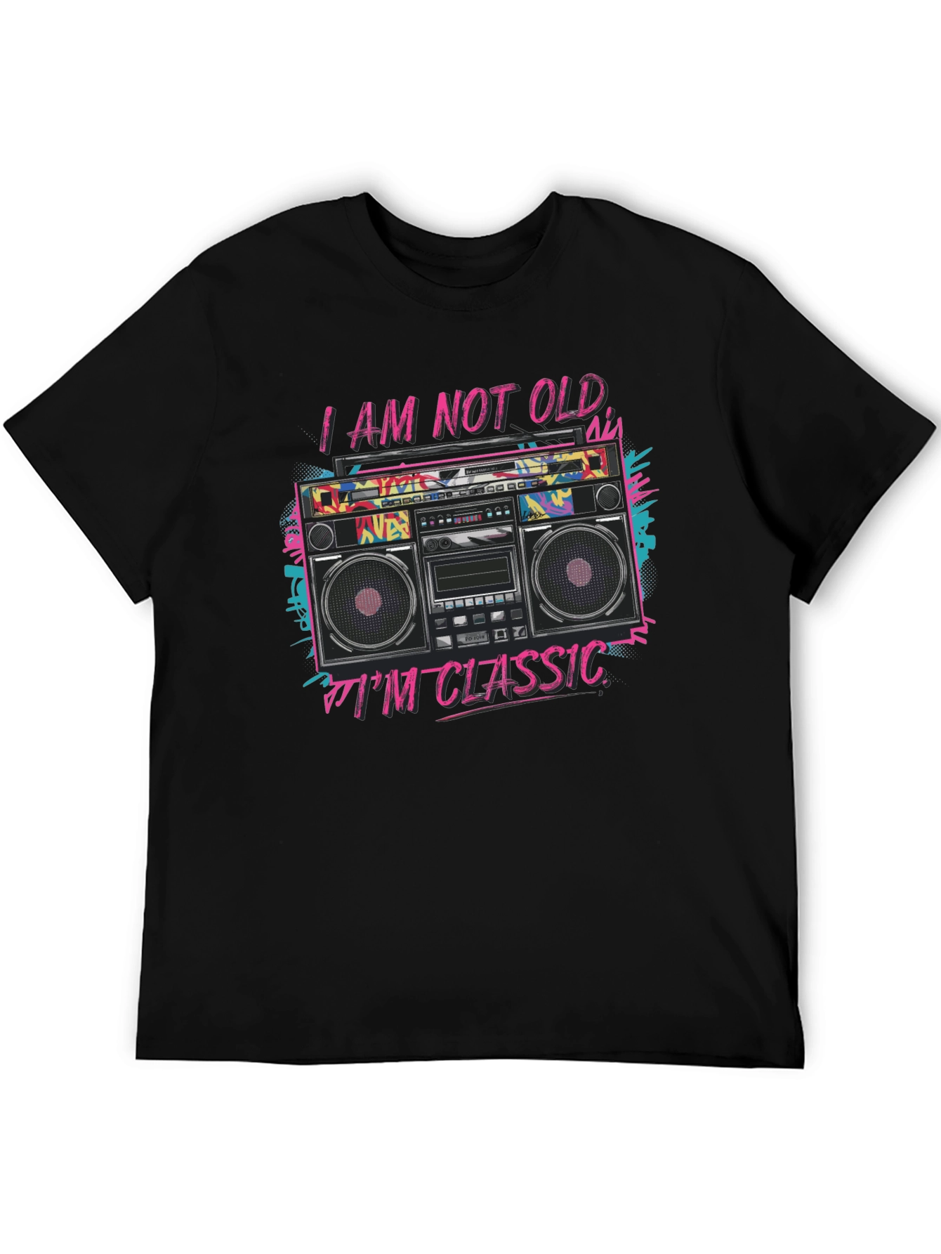 Retro Boombox Graphic Tee - Im Classic