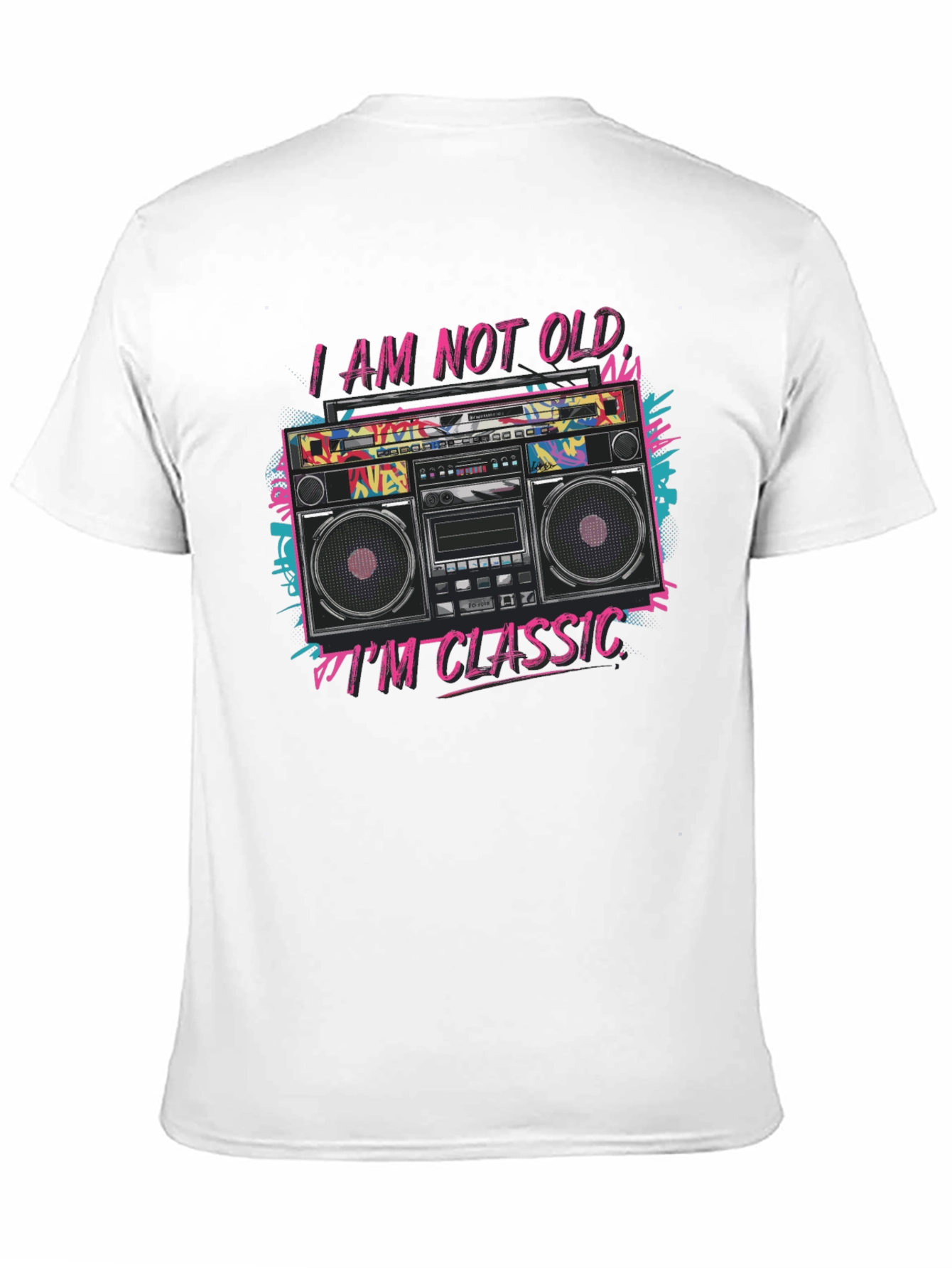 Retro Boombox Graphic Tee - Im Classic