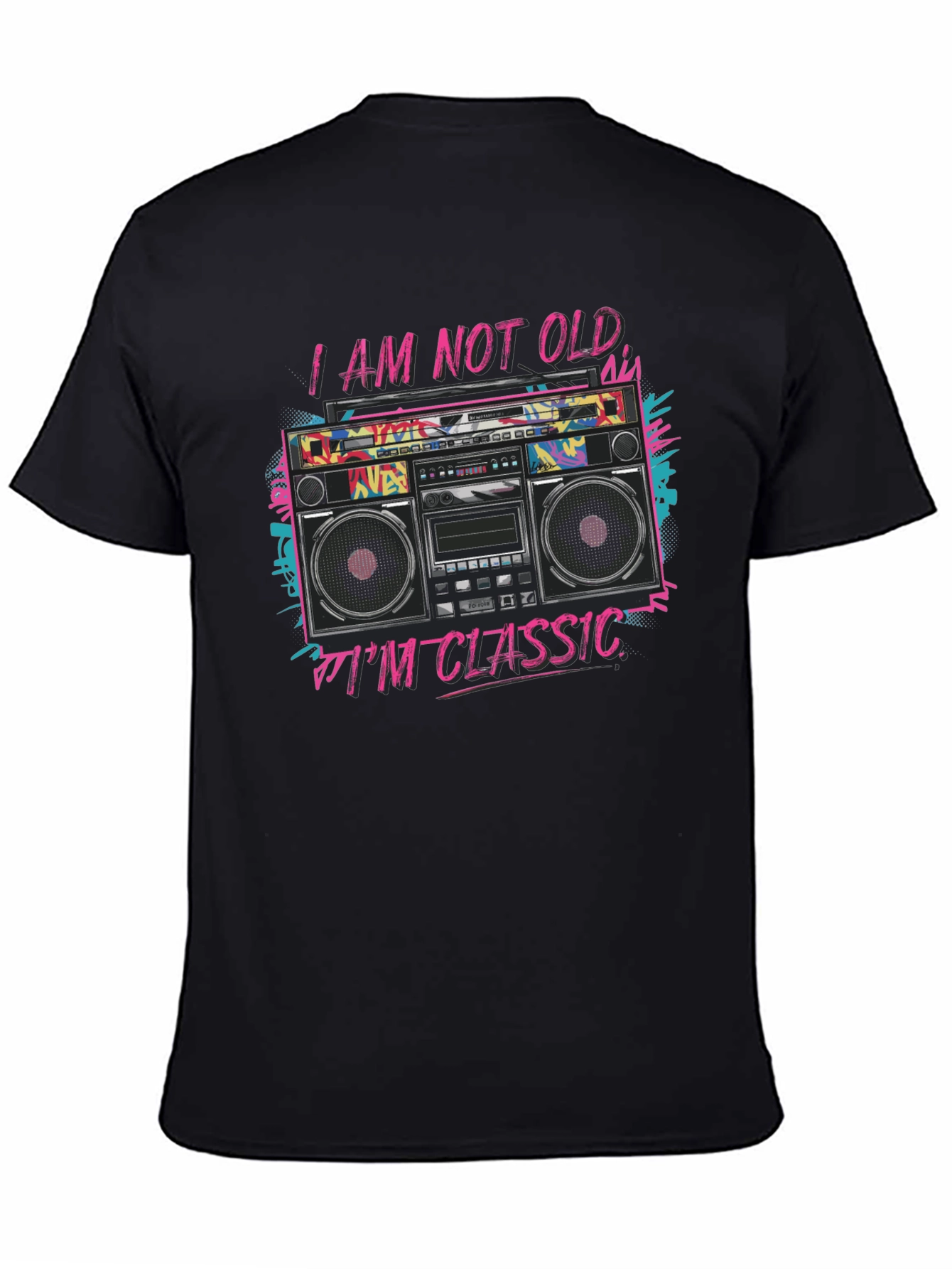 Retro Boombox Graphic Tee - Im Classic