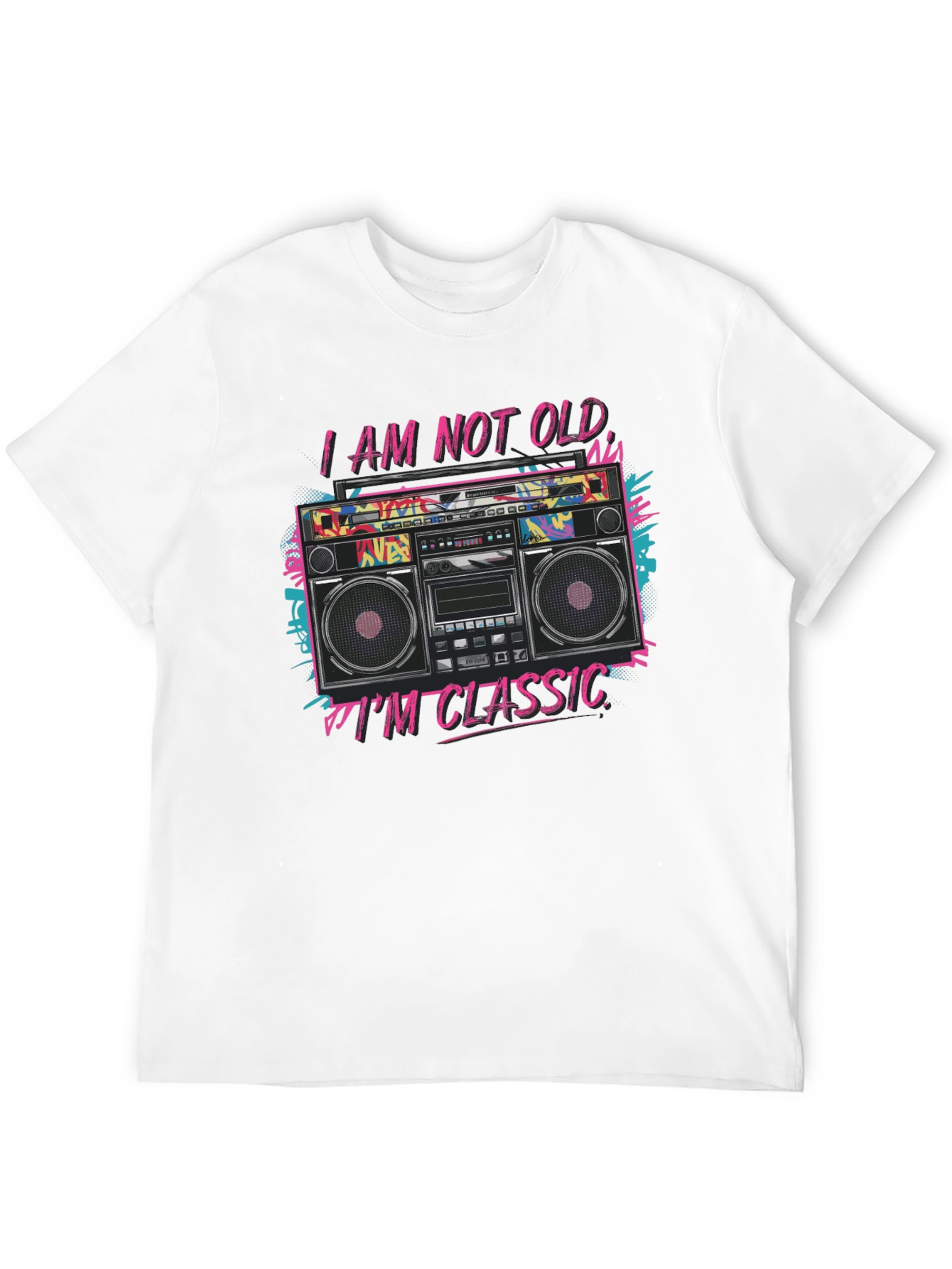 Retro Boombox Graphic Tee - Im Classic