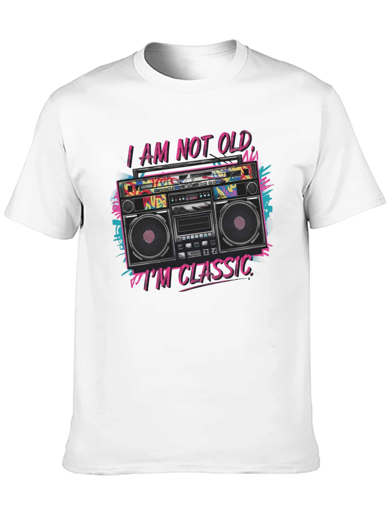 Retro Boombox Graphic Tee - Im Classic
