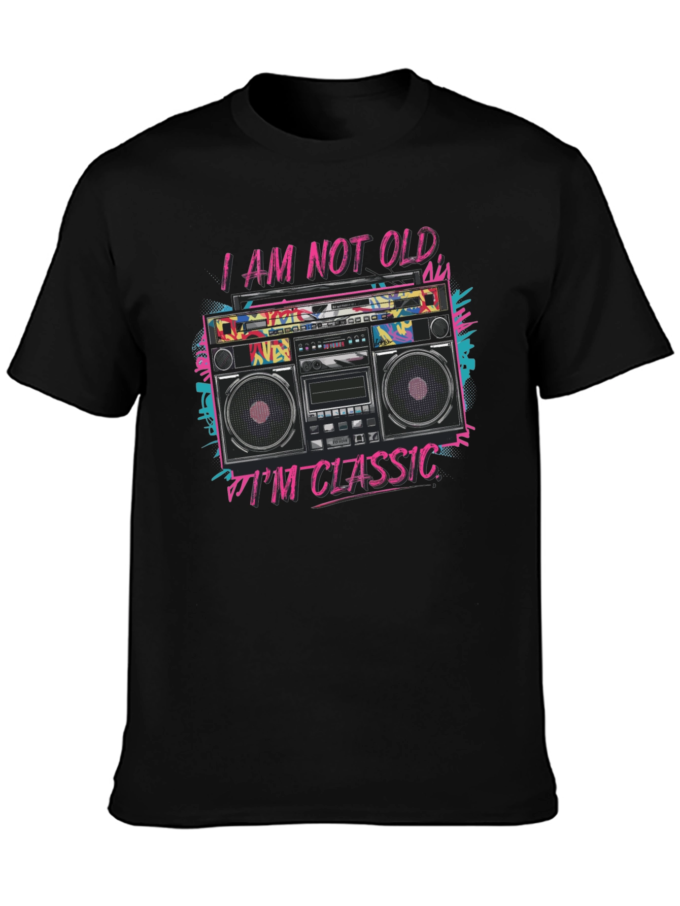 Retro Boombox Graphic Tee - Im Classic
