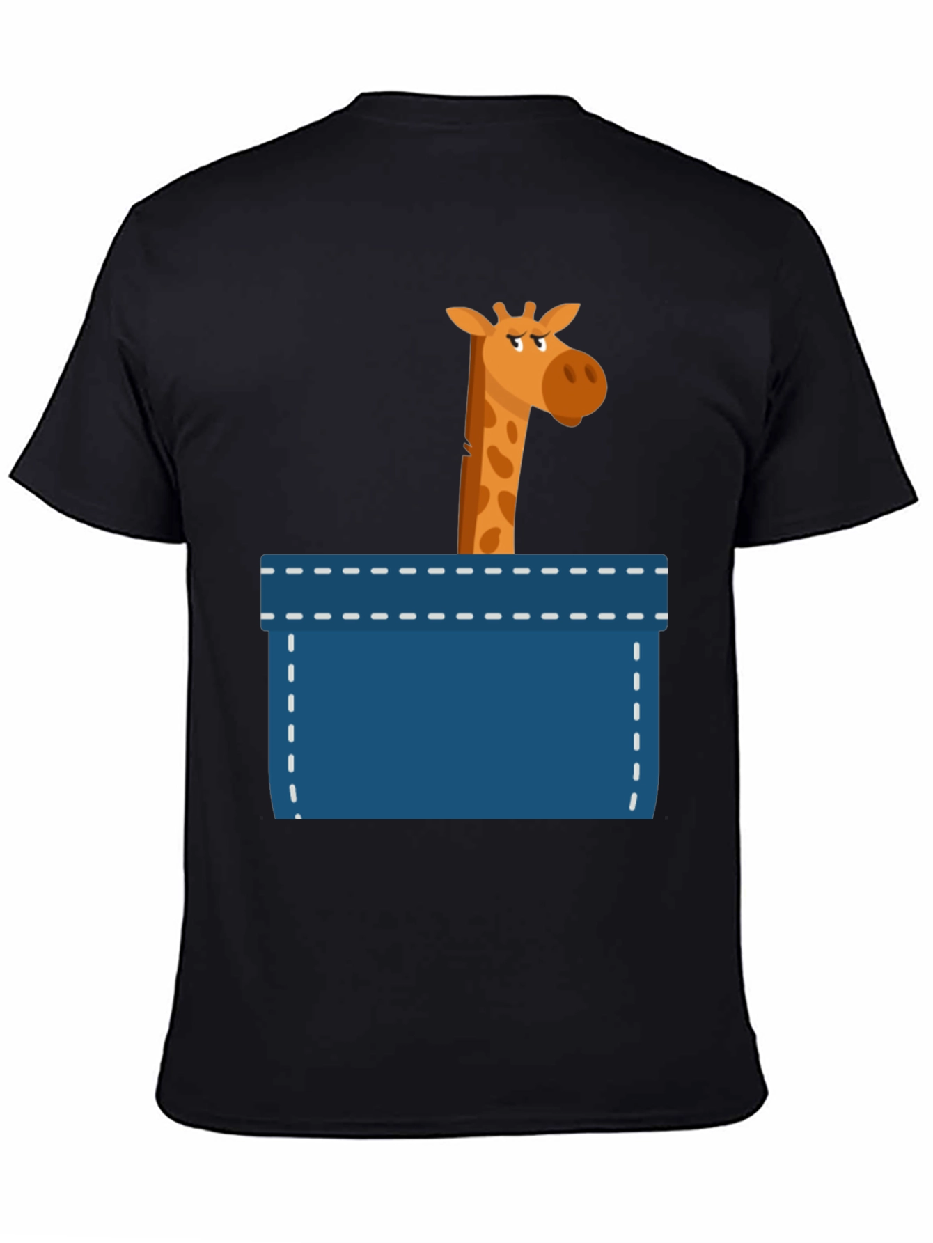 Giraffe Pocket Graphic T-Shirt