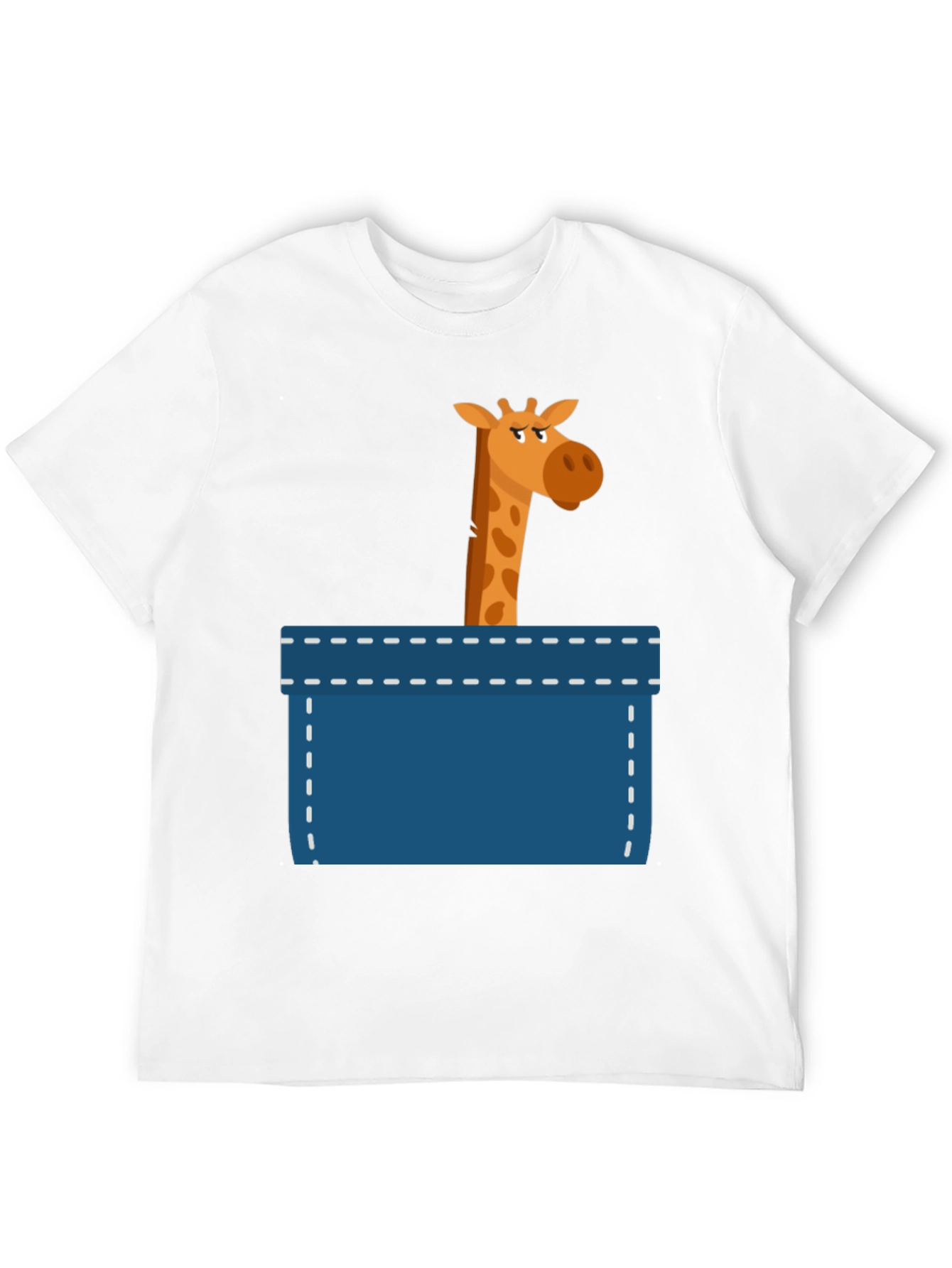 Giraffe Pocket Graphic T-Shirt