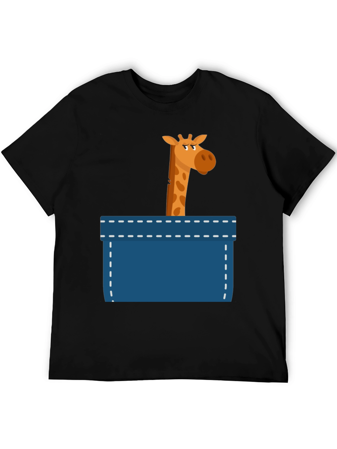 Giraffe Pocket Graphic T-Shirt
