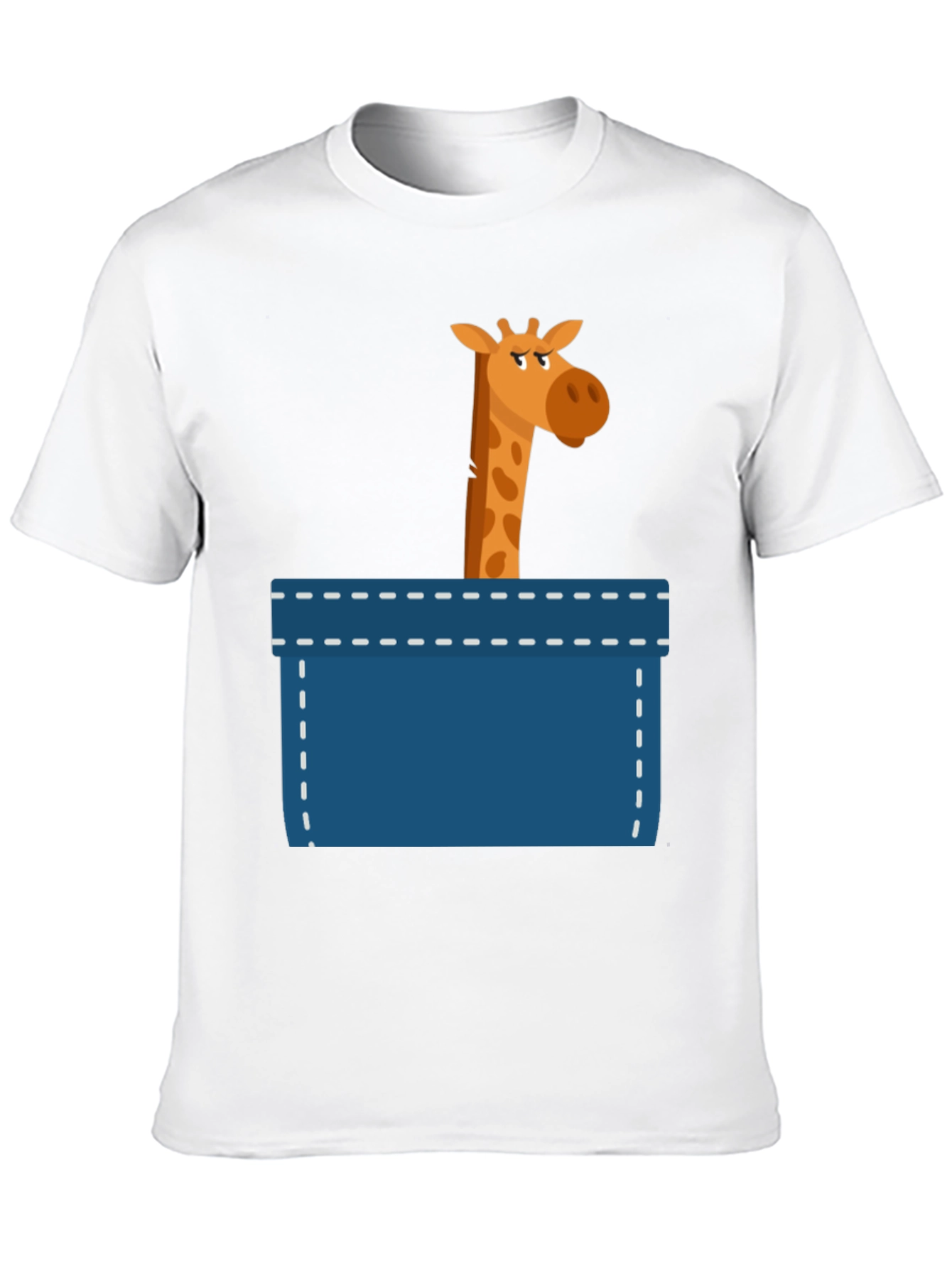 Giraffe Pocket Graphic T-Shirt