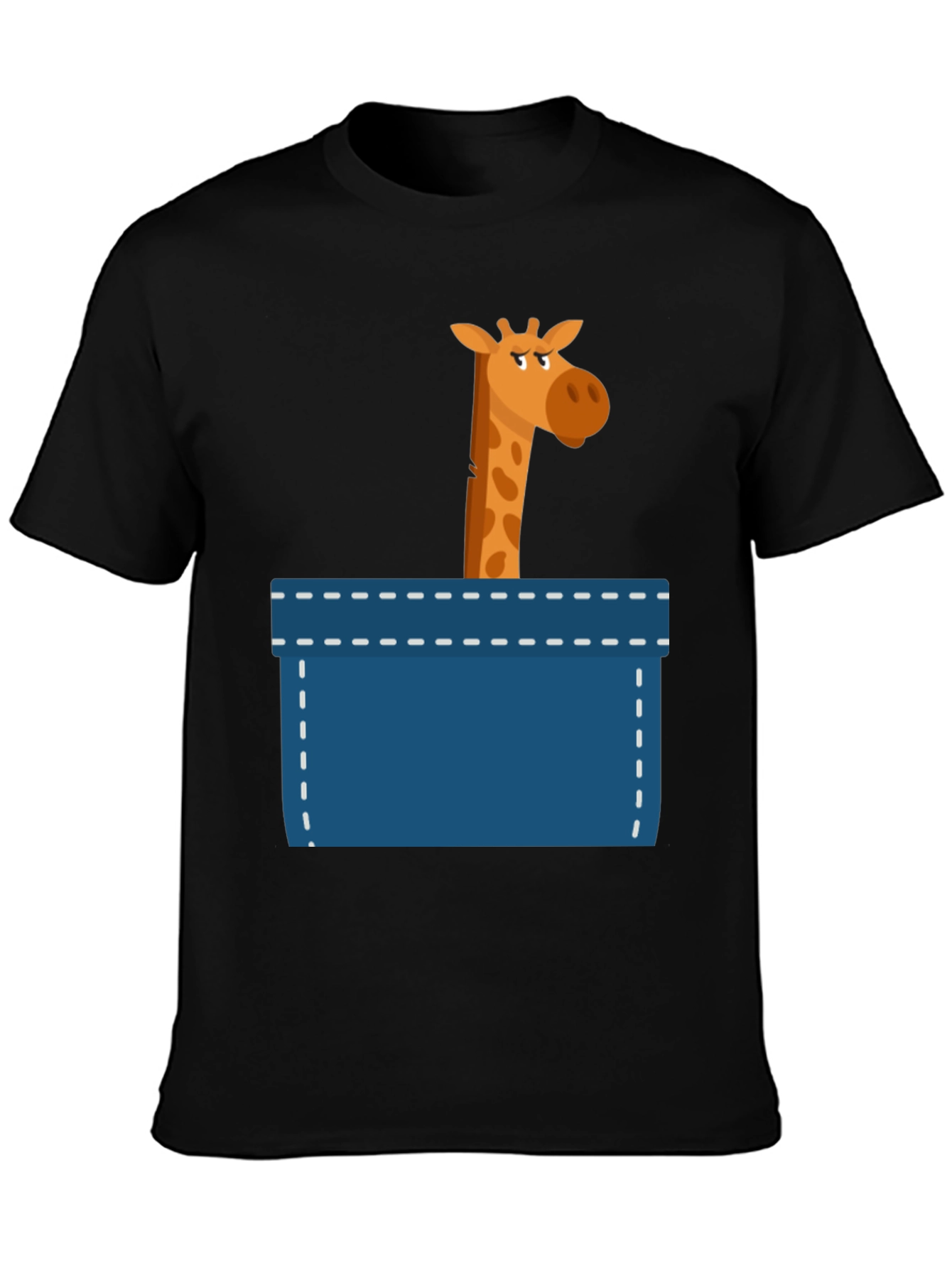 Giraffe Pocket Graphic T-Shirt