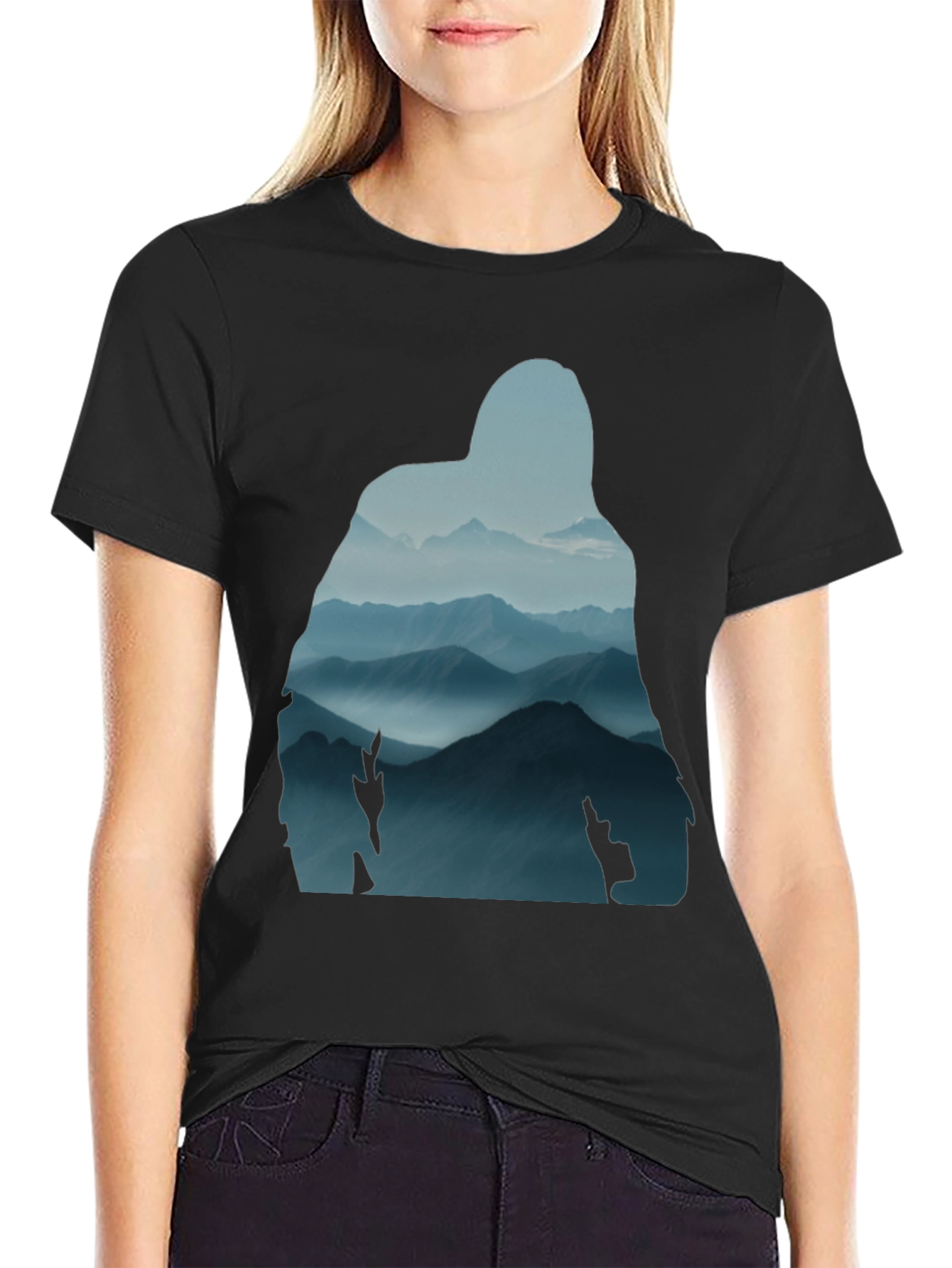 Mountain Silhouette Graphic Tee - Nature Lovers Shirt