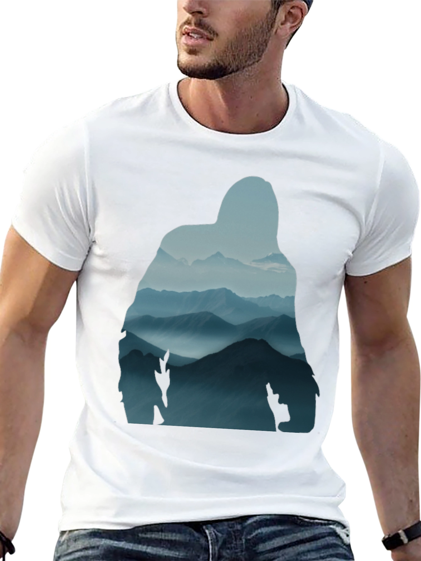 Mountain Silhouette Graphic Tee - Nature Lovers Shirt
