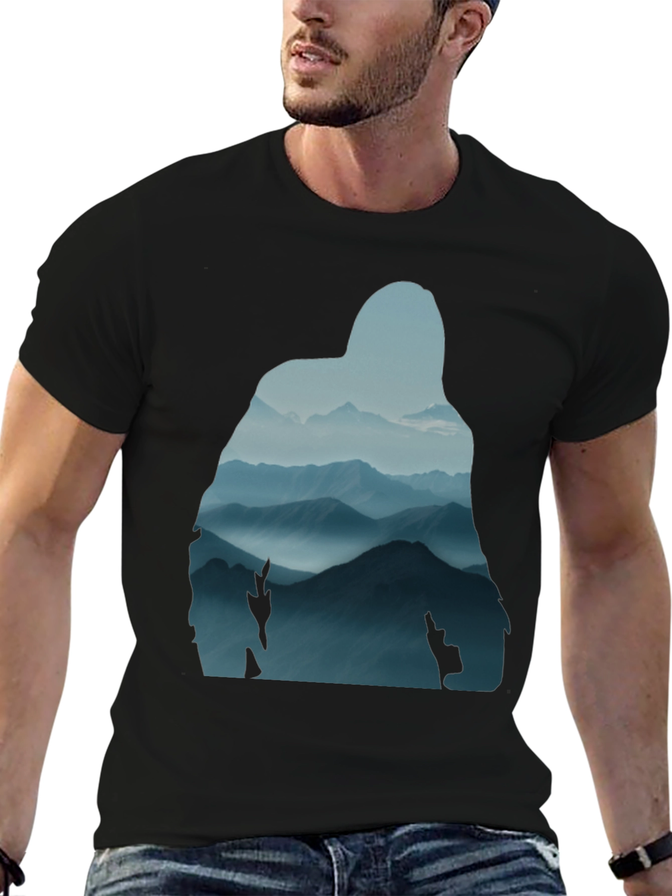 Mountain Silhouette Graphic Tee - Nature Lovers Shirt