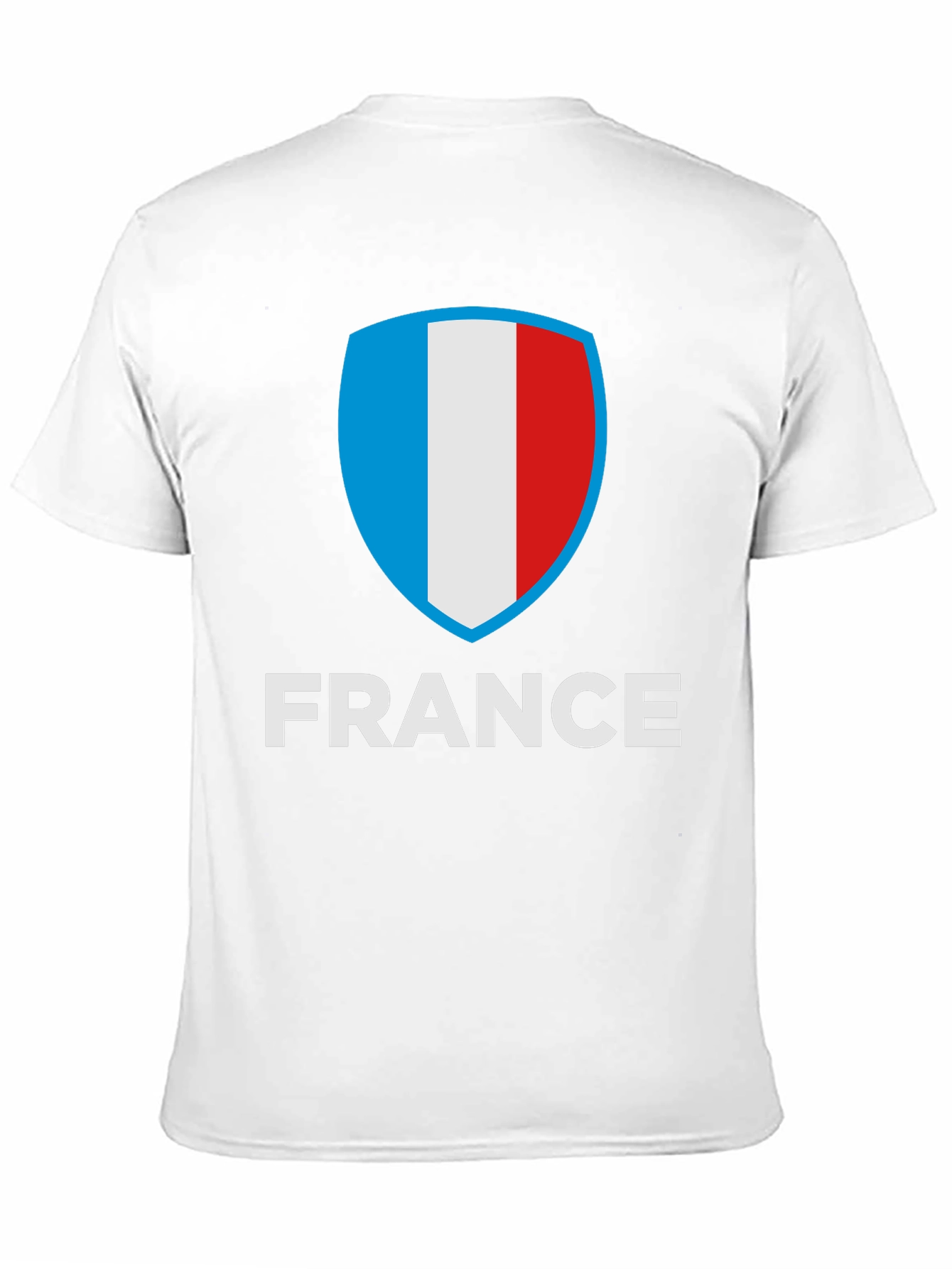 France Flag Shield Graphic Tee - Black Cotton Shirt