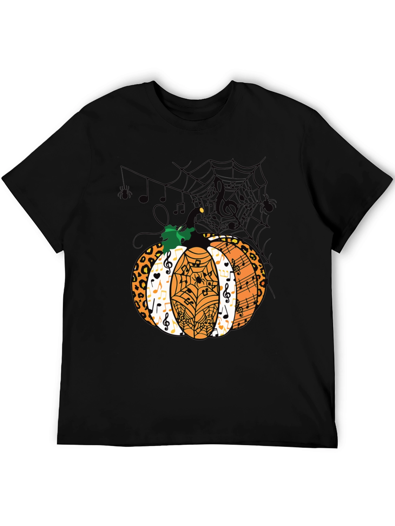 Halloween Pumpkin Music Note T-Shirt