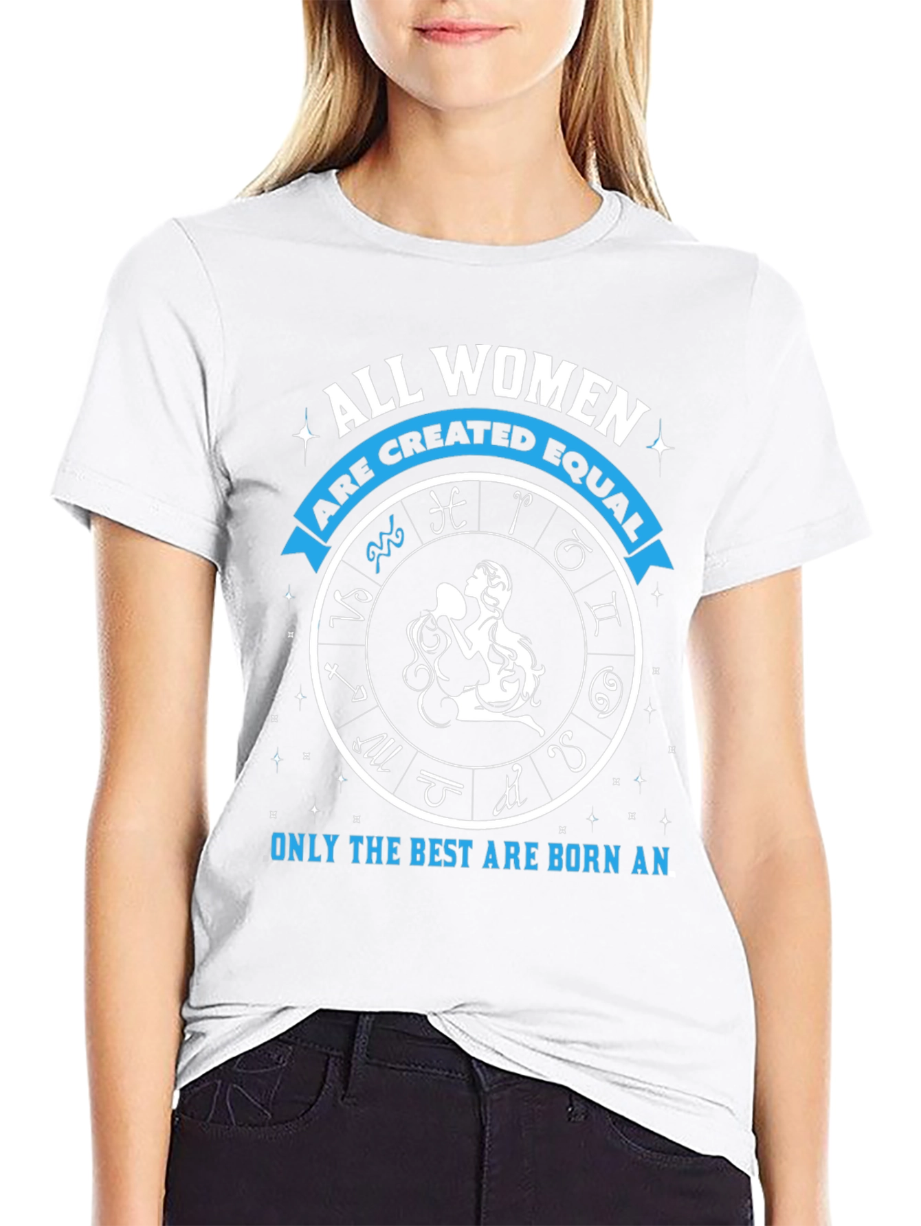 Zodiac Aquarius Womens Graphic T-Shirt
