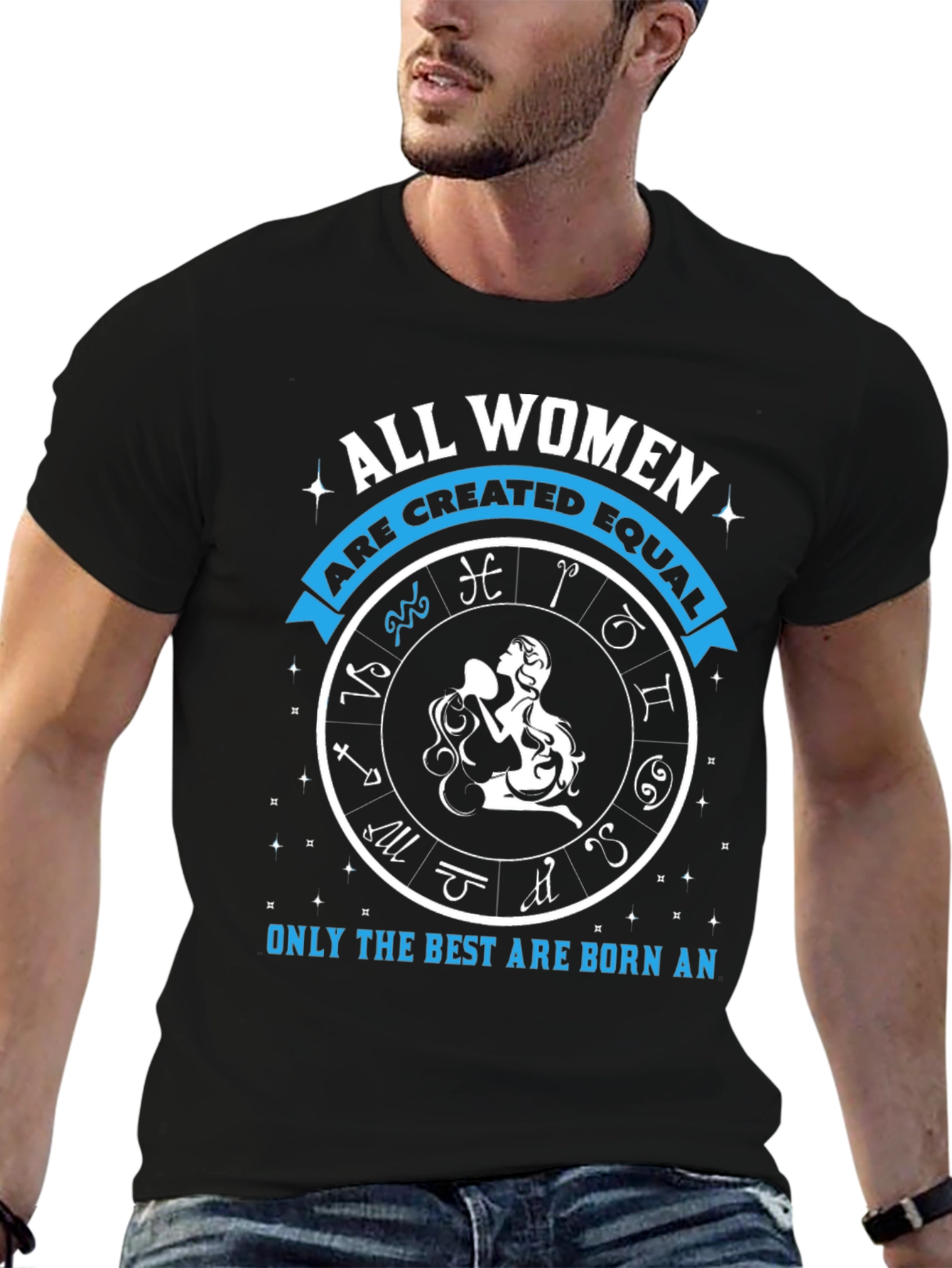 Zodiac Aquarius Womens Graphic T-Shirt