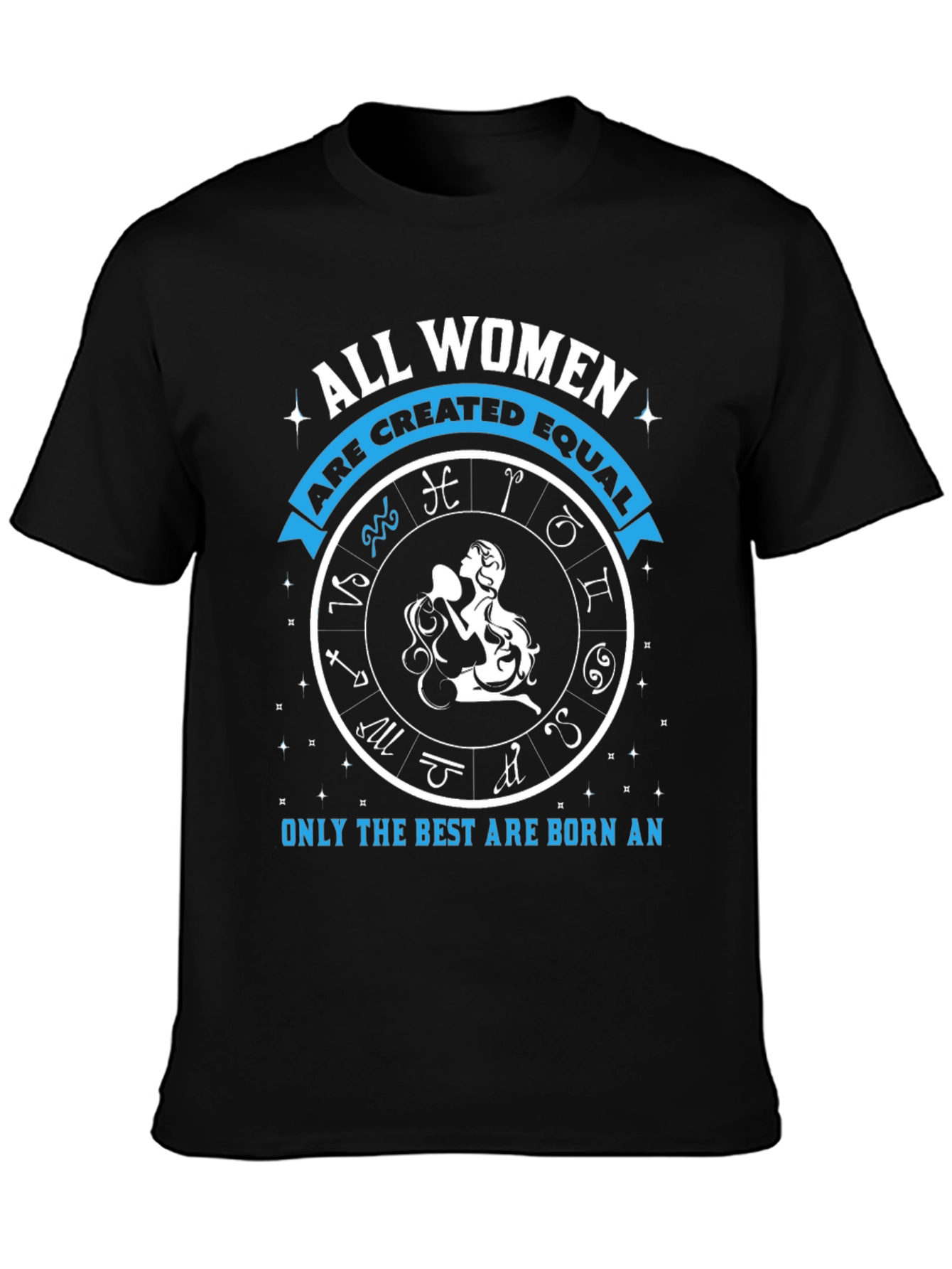 Zodiac Aquarius Womens Graphic T-Shirt